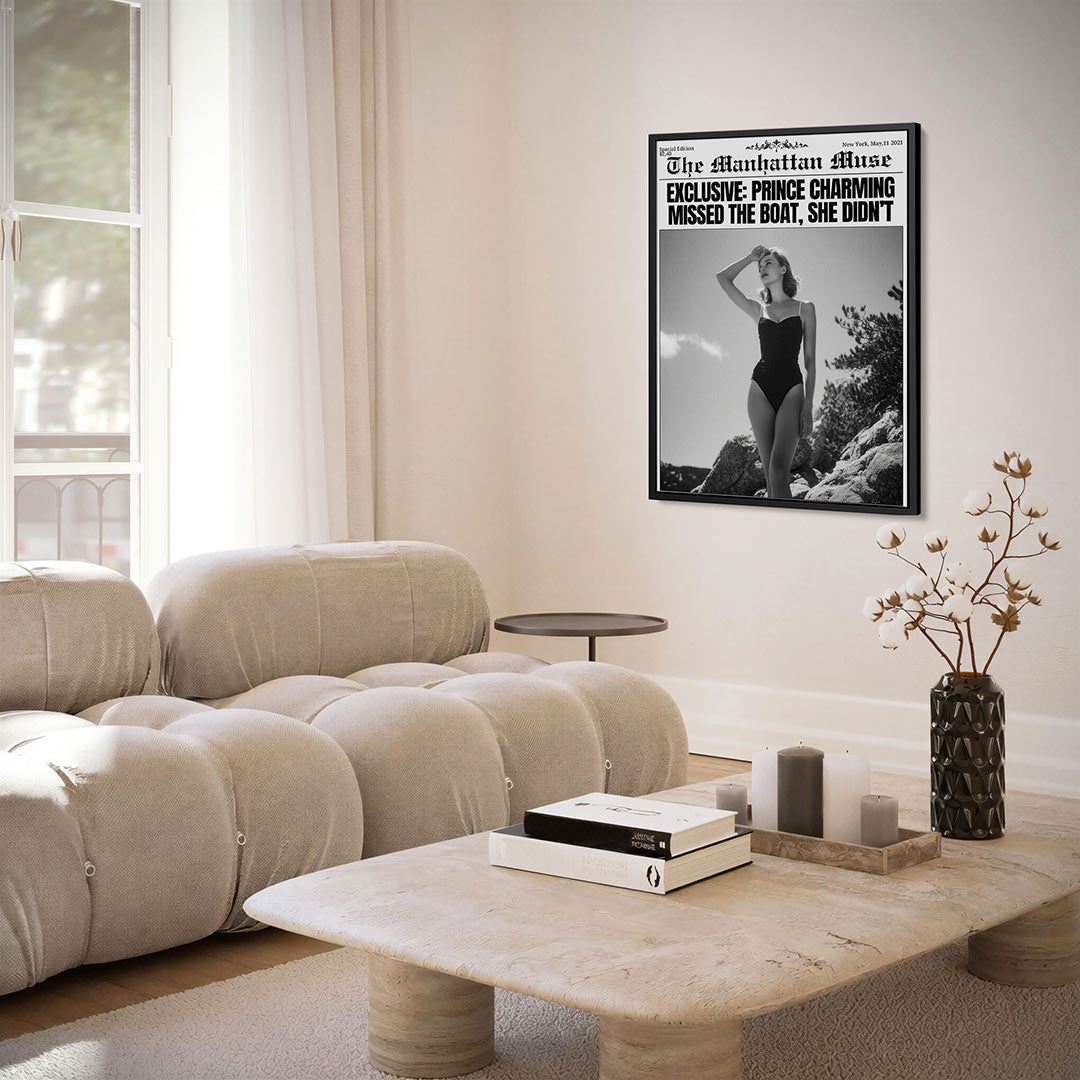 Zwart wit elegantie – staand wanddecoratie kunstwerk