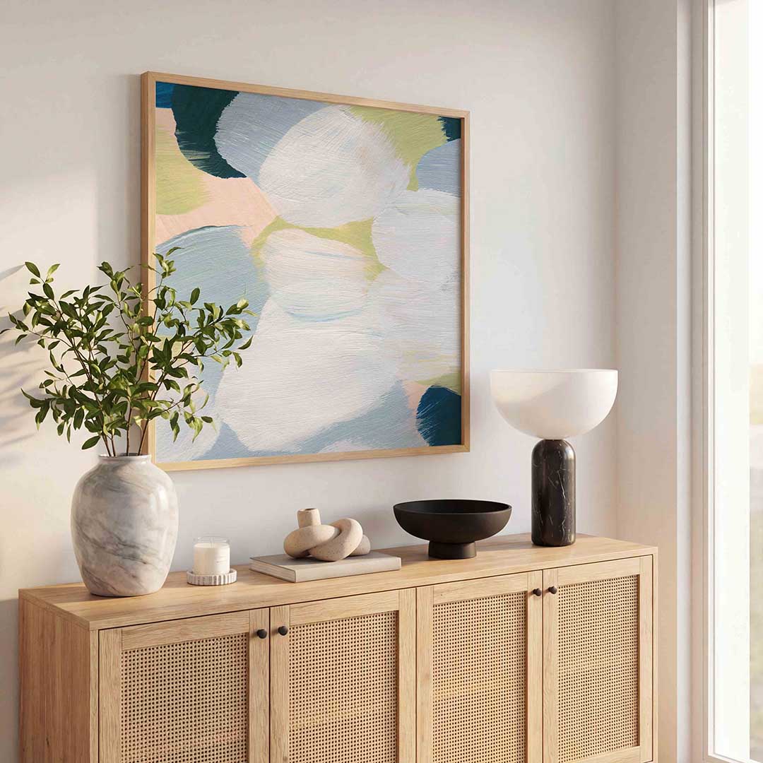 Abstracte vormen – schilderkunst als moderne vierkante poster