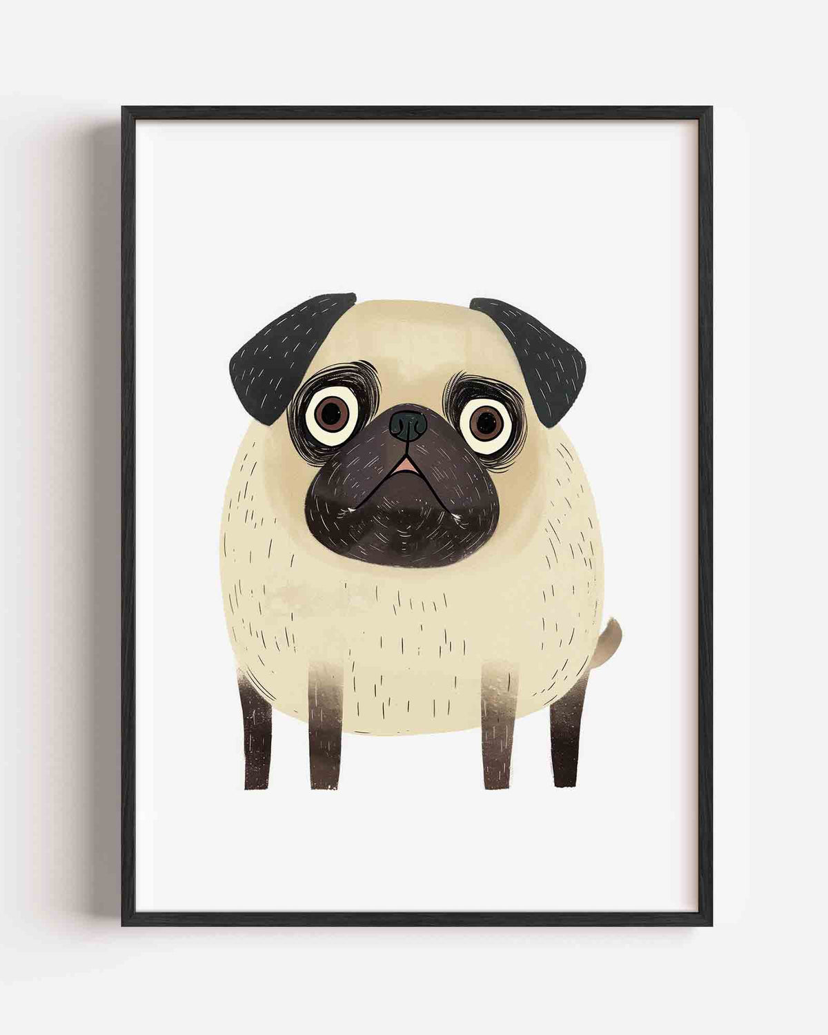 Hond met grote ogen – kids portret poster als wanddecoratie