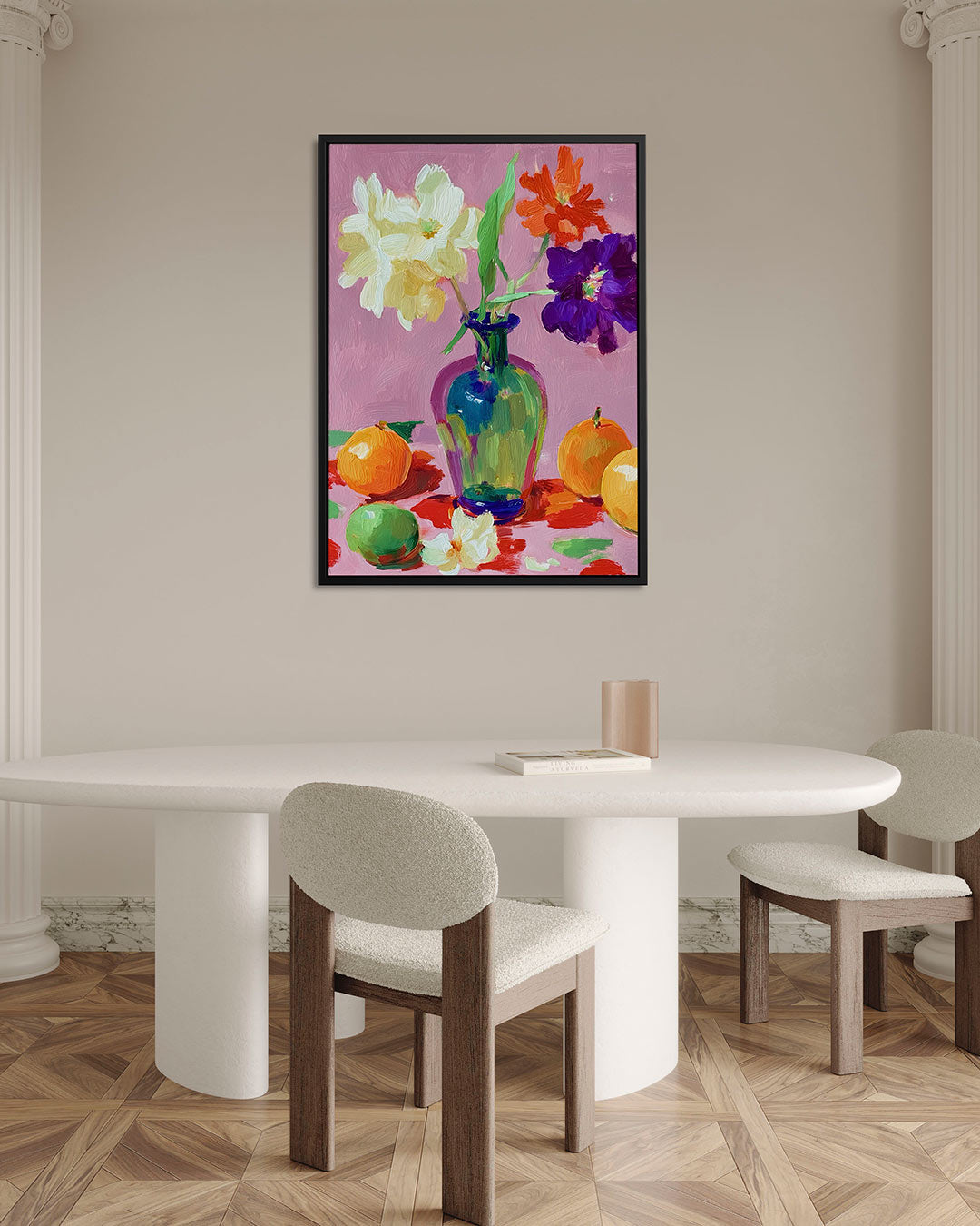 Kleurrijke bloemenvorm – alternatieve weergave van het kunstwerk