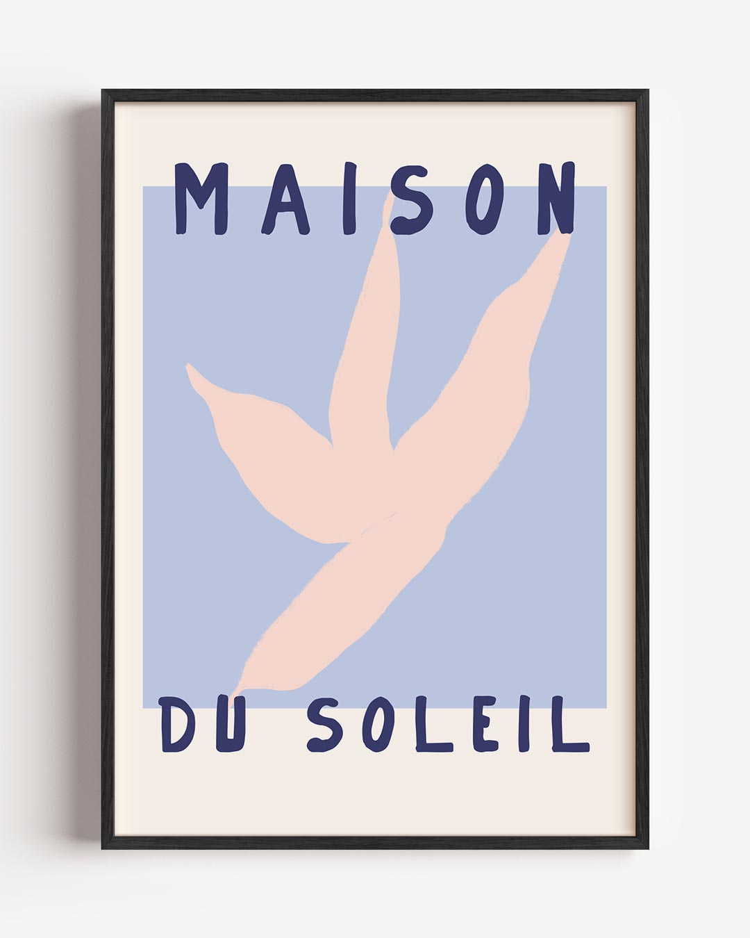 Maison du Soleil – typografie portret poster als wanddecoratie