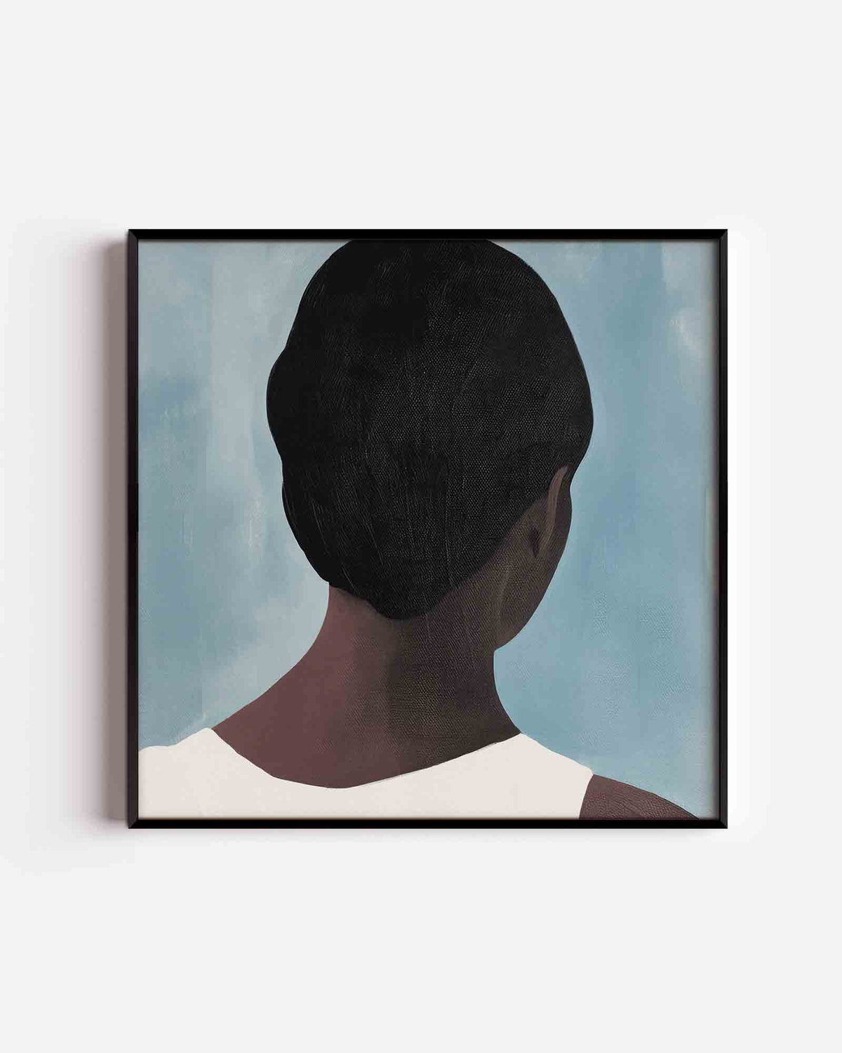 Achterkant van hoofd – vrouwelijk portret als vierkante poster