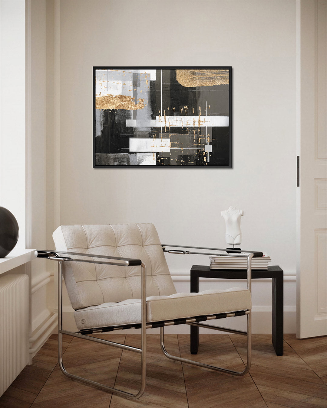 Gelaagde compositie – kunstwerk op canvas, dibond of plexiglas