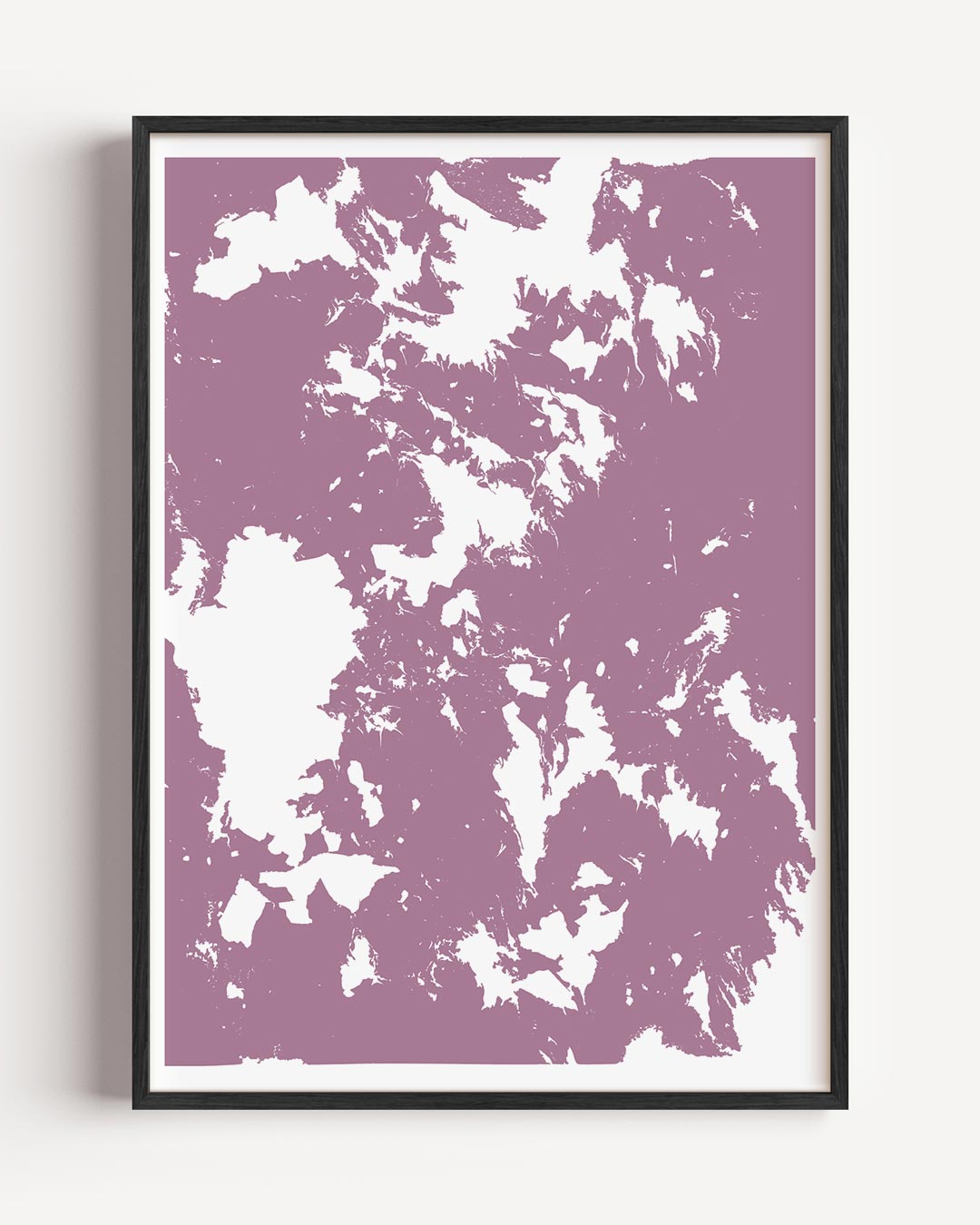 Abstracte Paarse Belevenis – kleurrijke abstracte portret poster als wanddecoratie