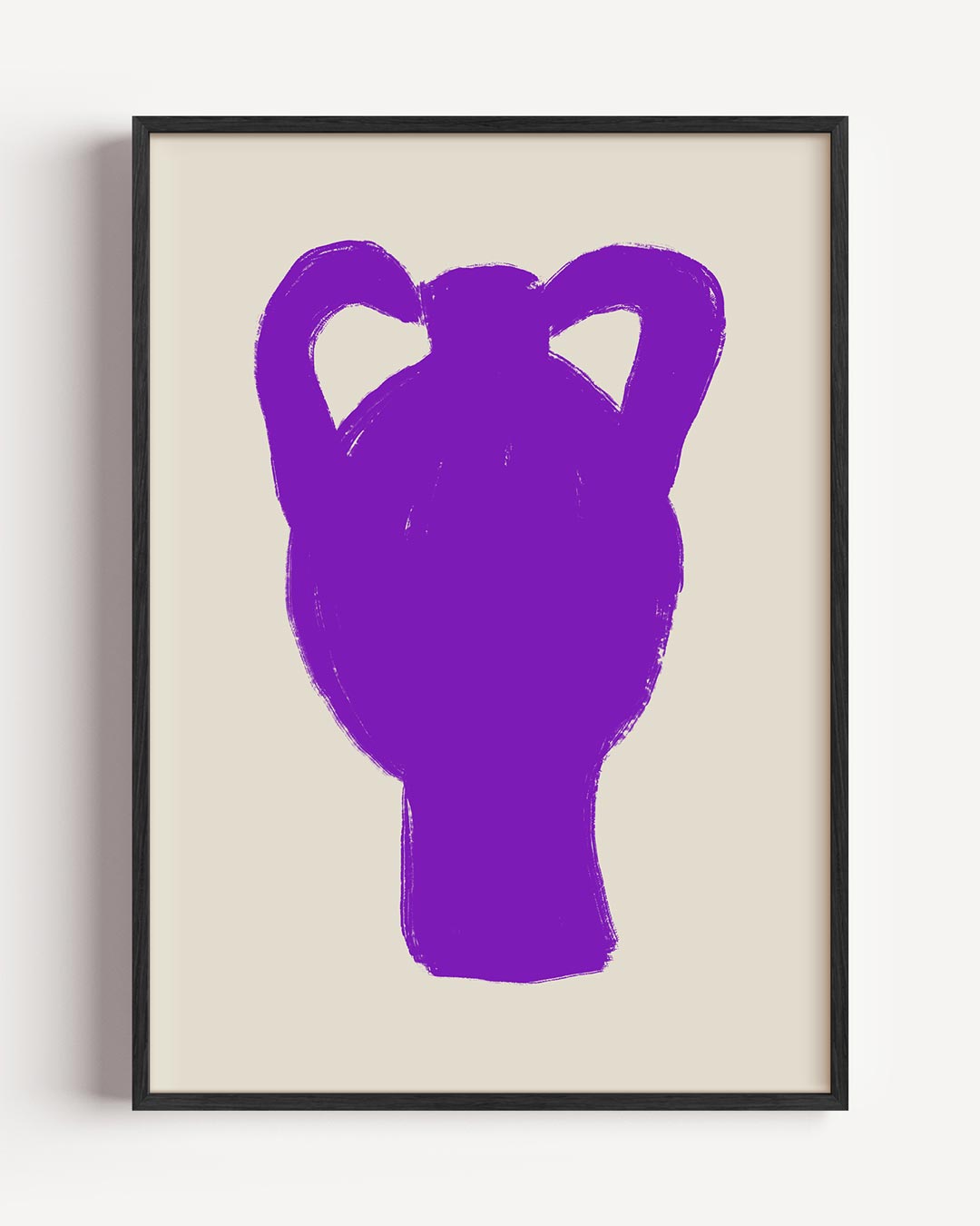 Vrolijke Paarse Vaas – boheme portret poster als wanddecoratie