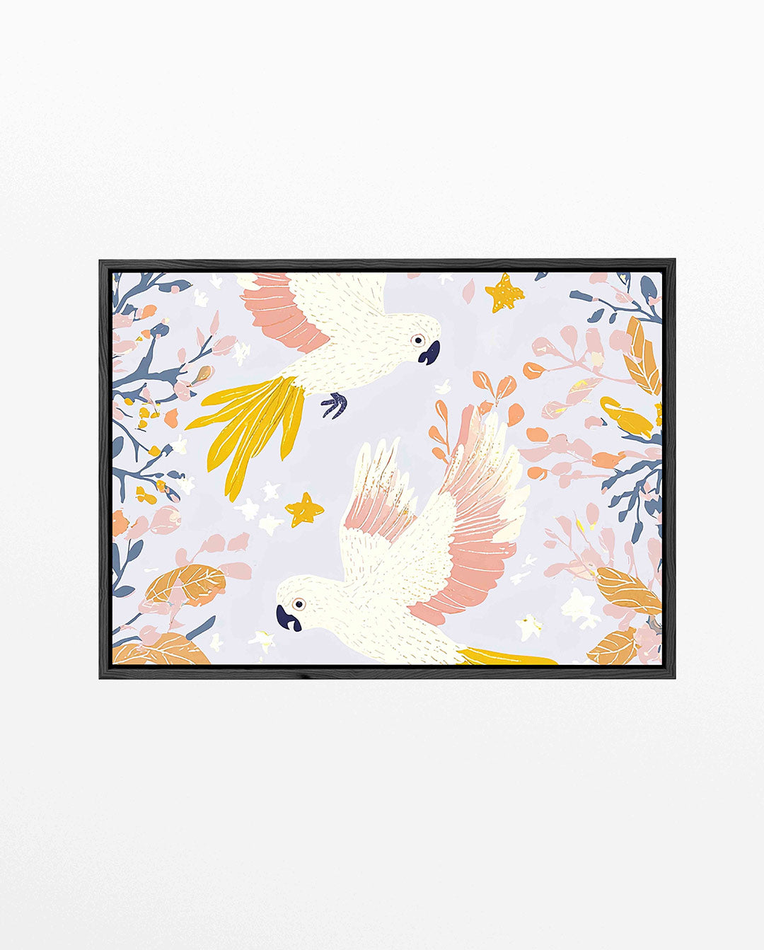 Vrolijke vogels – liggend jungle kunstwerk