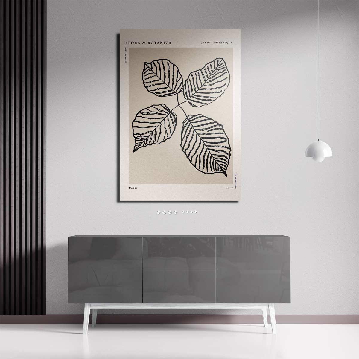 Botanische Bladprint – staande wandkunst voor woonkamer of interieur