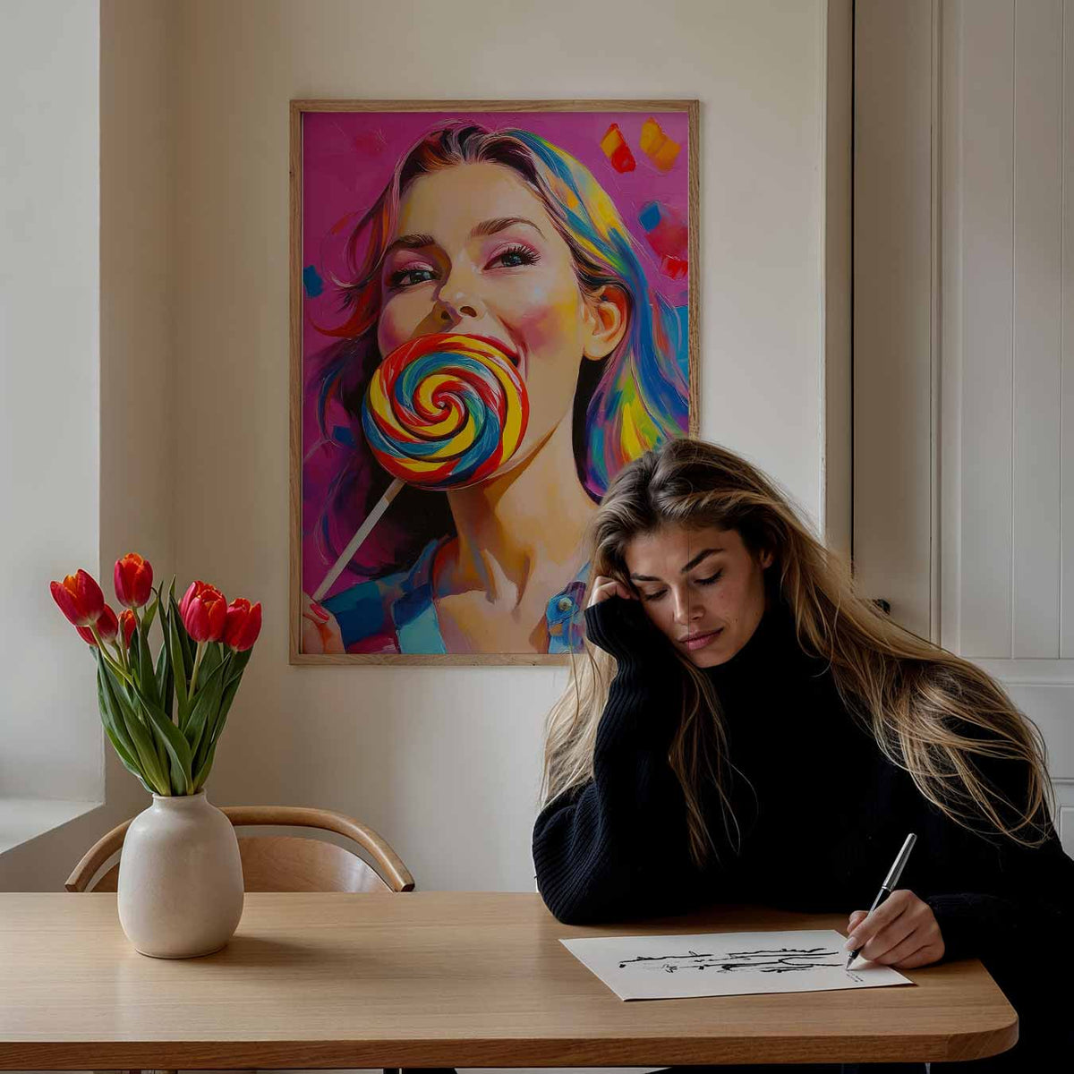 Kleurrijke Lolly Droom – Popart poster als moderne urban wanddecoratie