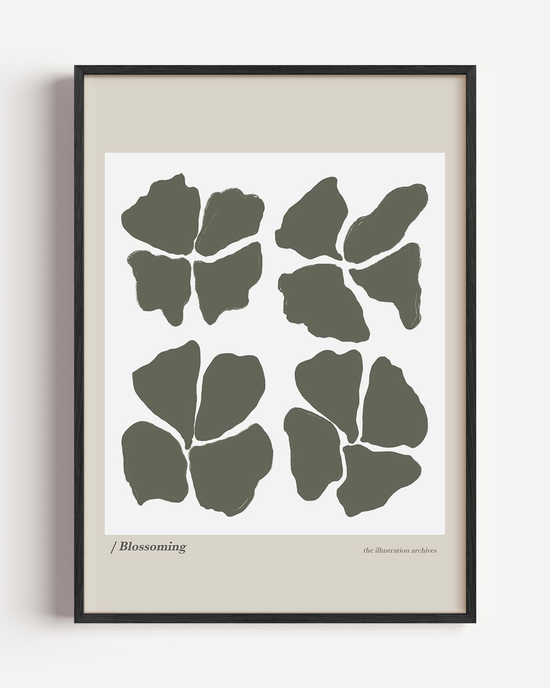 Abstracte Bloemen – kleurrijke abstracte portret poster als wanddecoratie