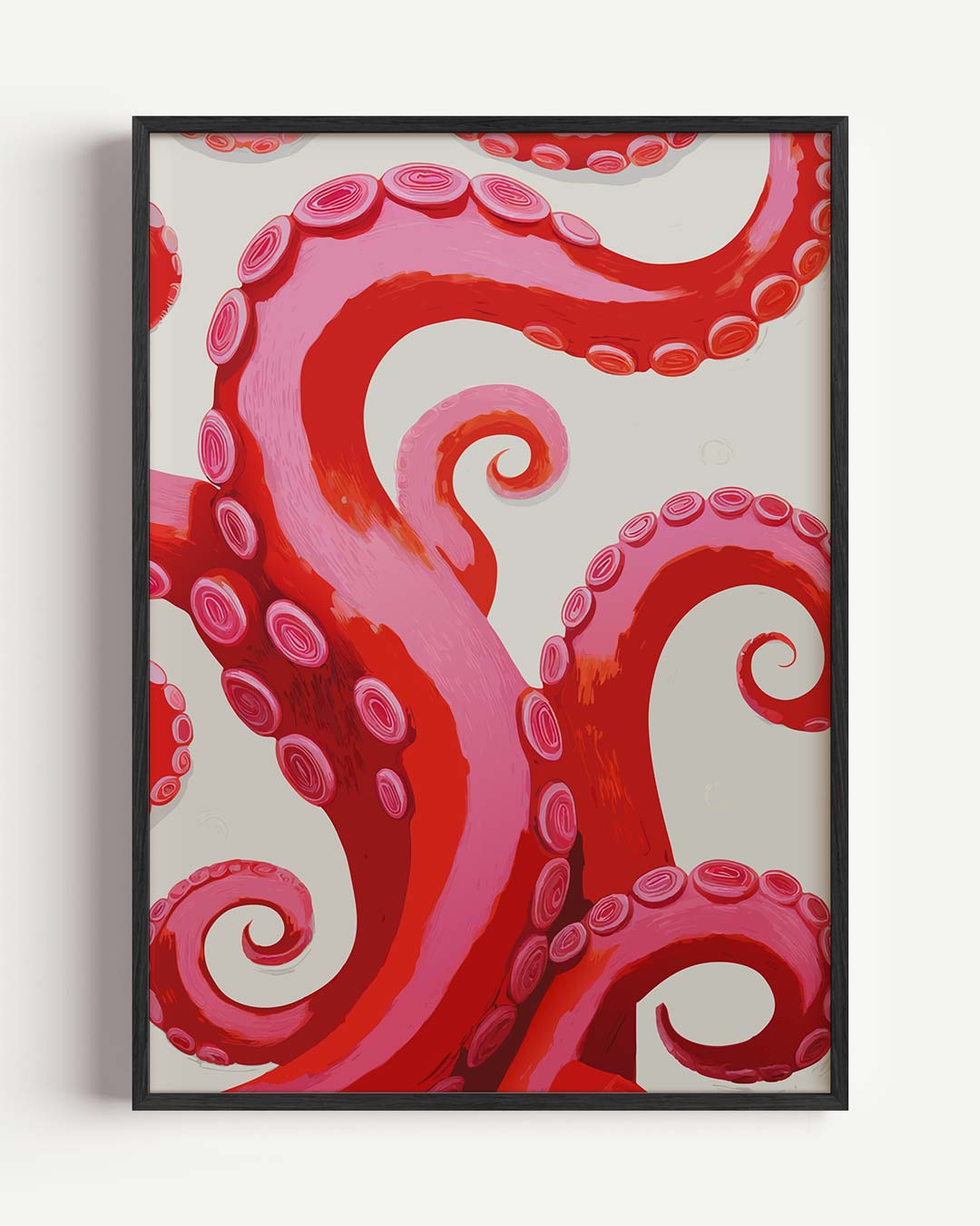 Octopus Tentakel Kunstposter – zomer portret poster als wanddecoratie