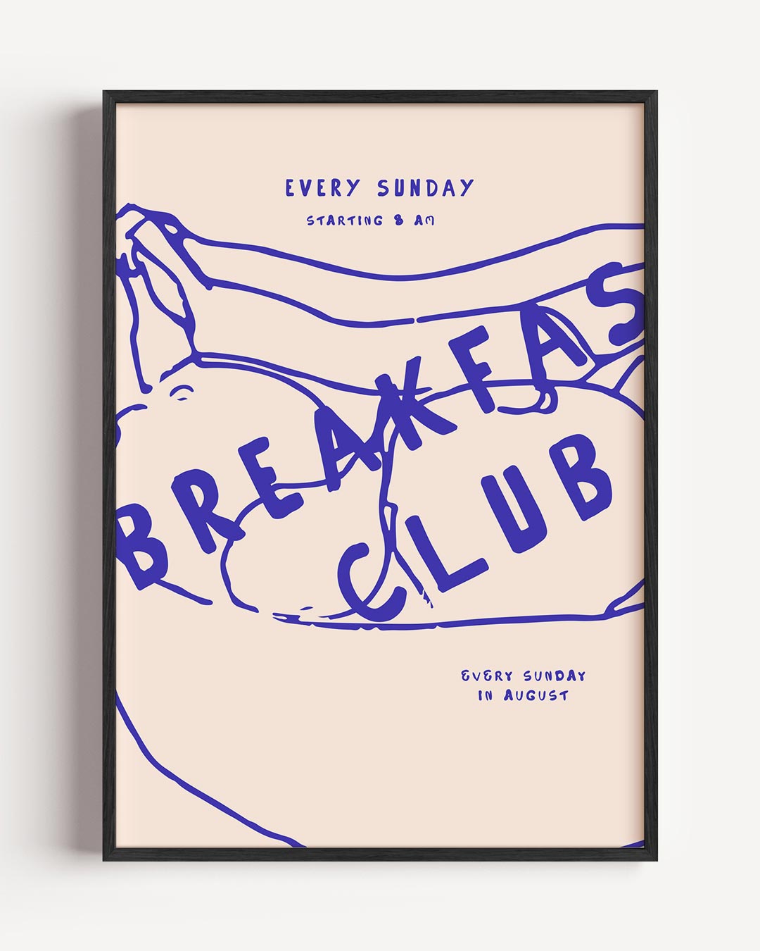 Trendy Breakfast Club – keuken portret poster als wanddecoratie