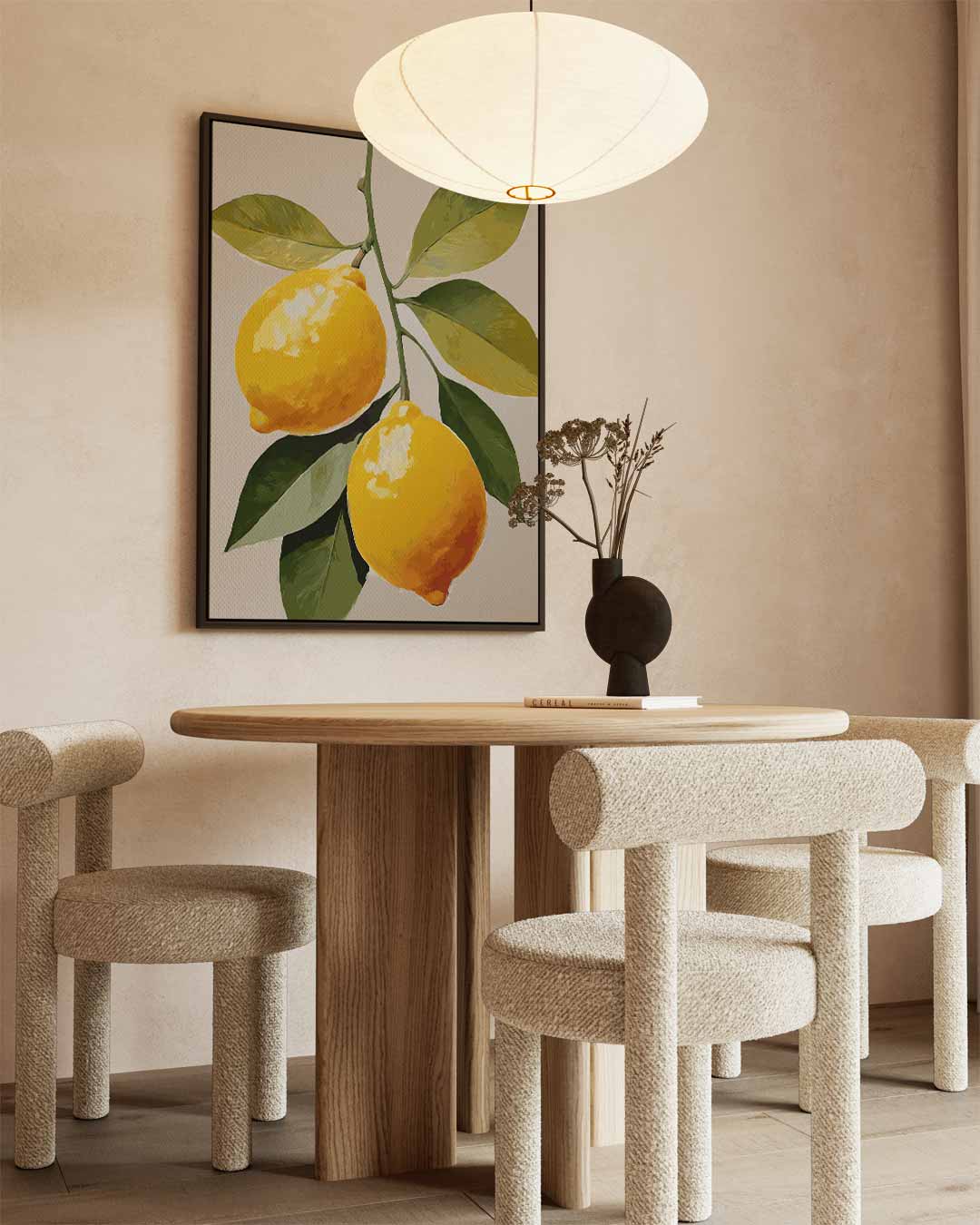 Citroen Droom – canvas wanddecoratie in portret formaat