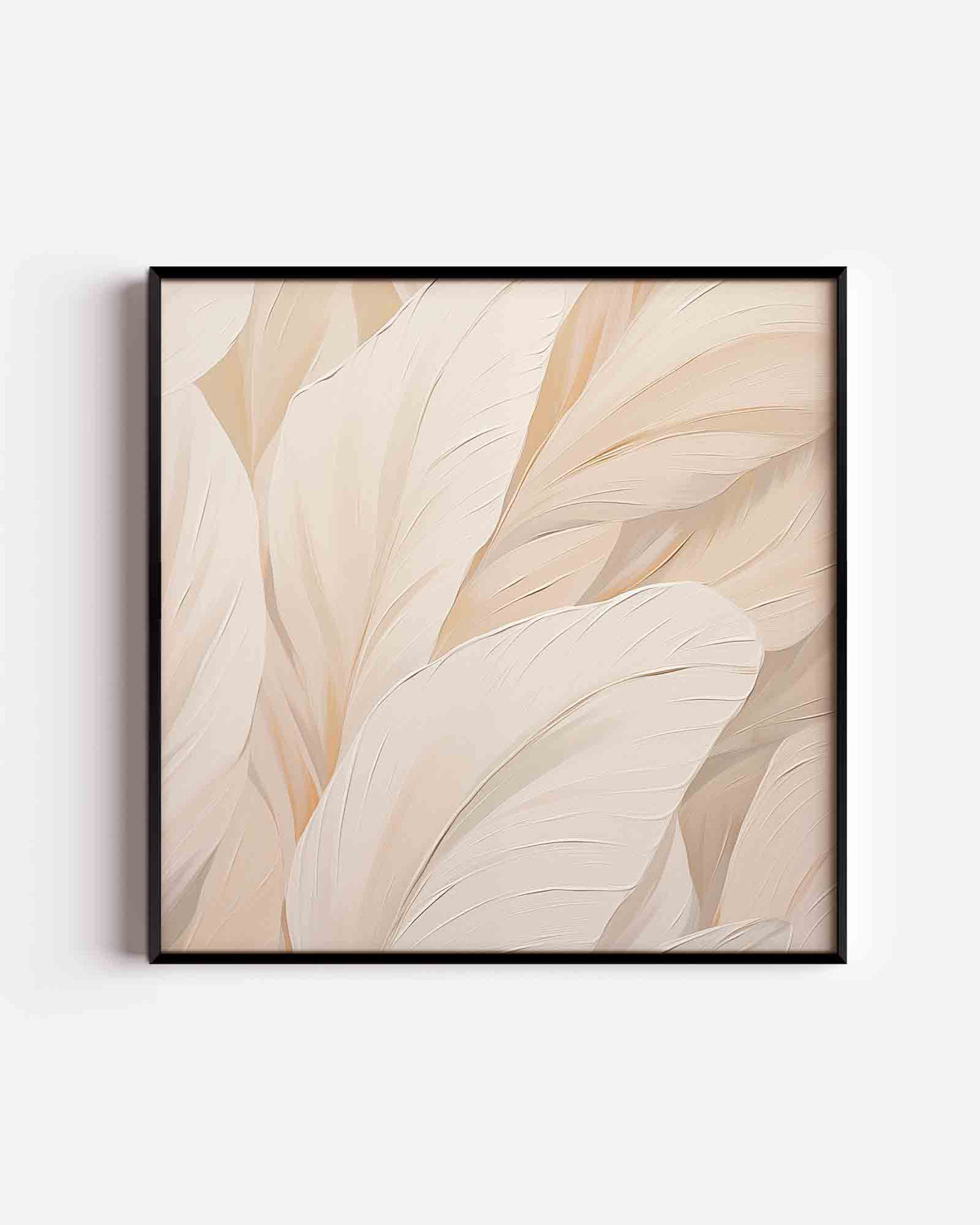 Bladeren in zachte tinten – bloemen vierkante poster als wanddecoratie