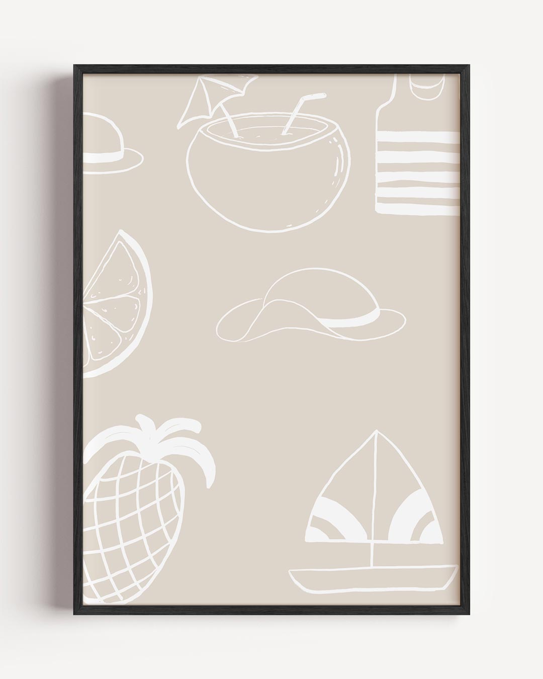 Zomerse Strandvibes – zomer portret poster als wanddecoratie