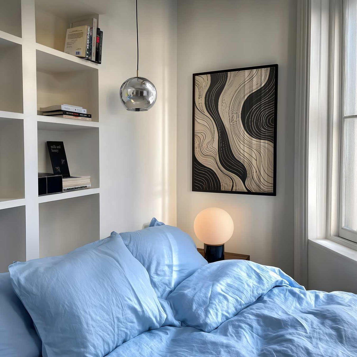 Elegante Abstracte Lijnen – abstracte poster als moderne staande wanddecoratie