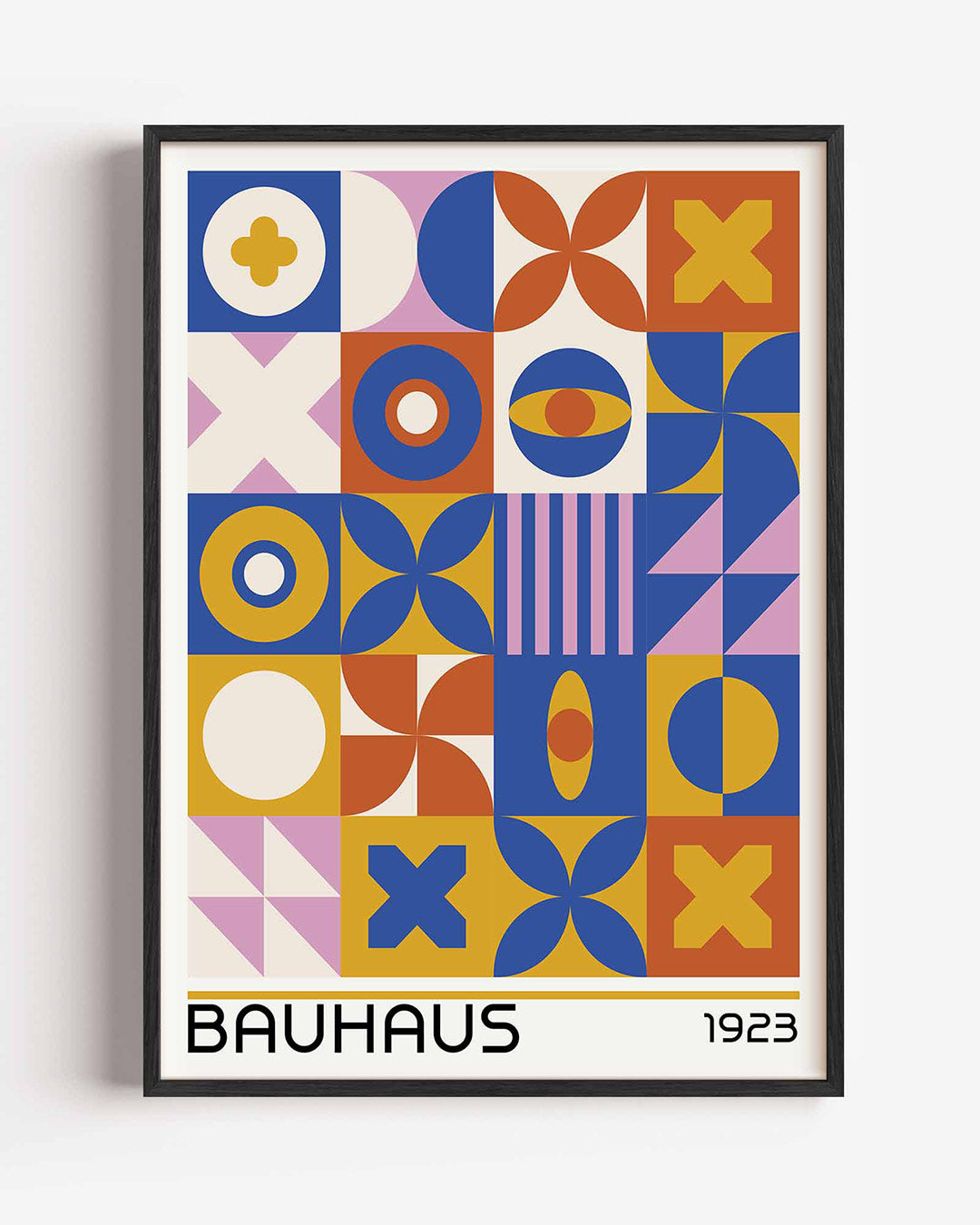 Vormen en vlakkenspel – staande Bauhaus poster als wanddecoratie