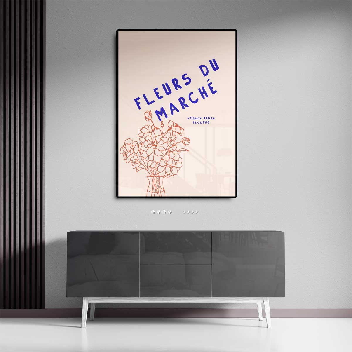 Fleurs du Marché Poster – canvas kunstwerk als wanddecoratie