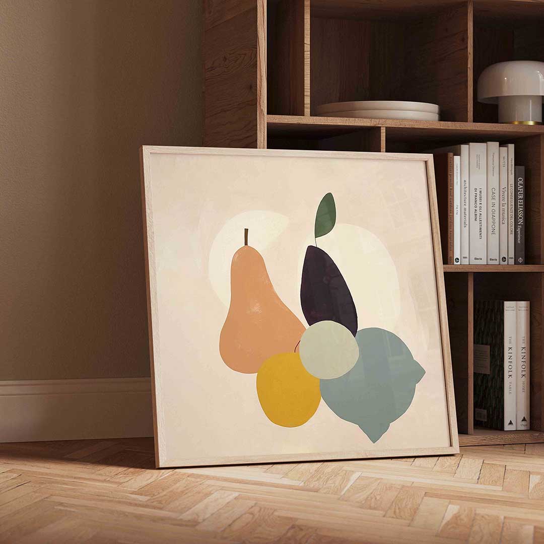 Fruitvormen – moderne wandkunst met kleur en vormen als poster