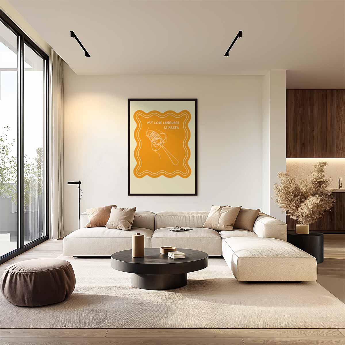 Pasta Liefde Teken – staand kunstwerk voor modern interieur