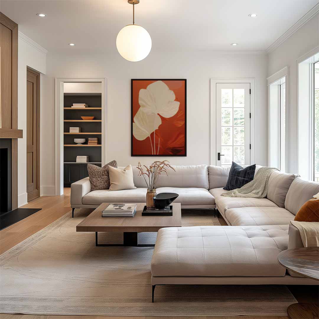 Warme Herfstbladeren – staand kunstwerk voor modern interieur
