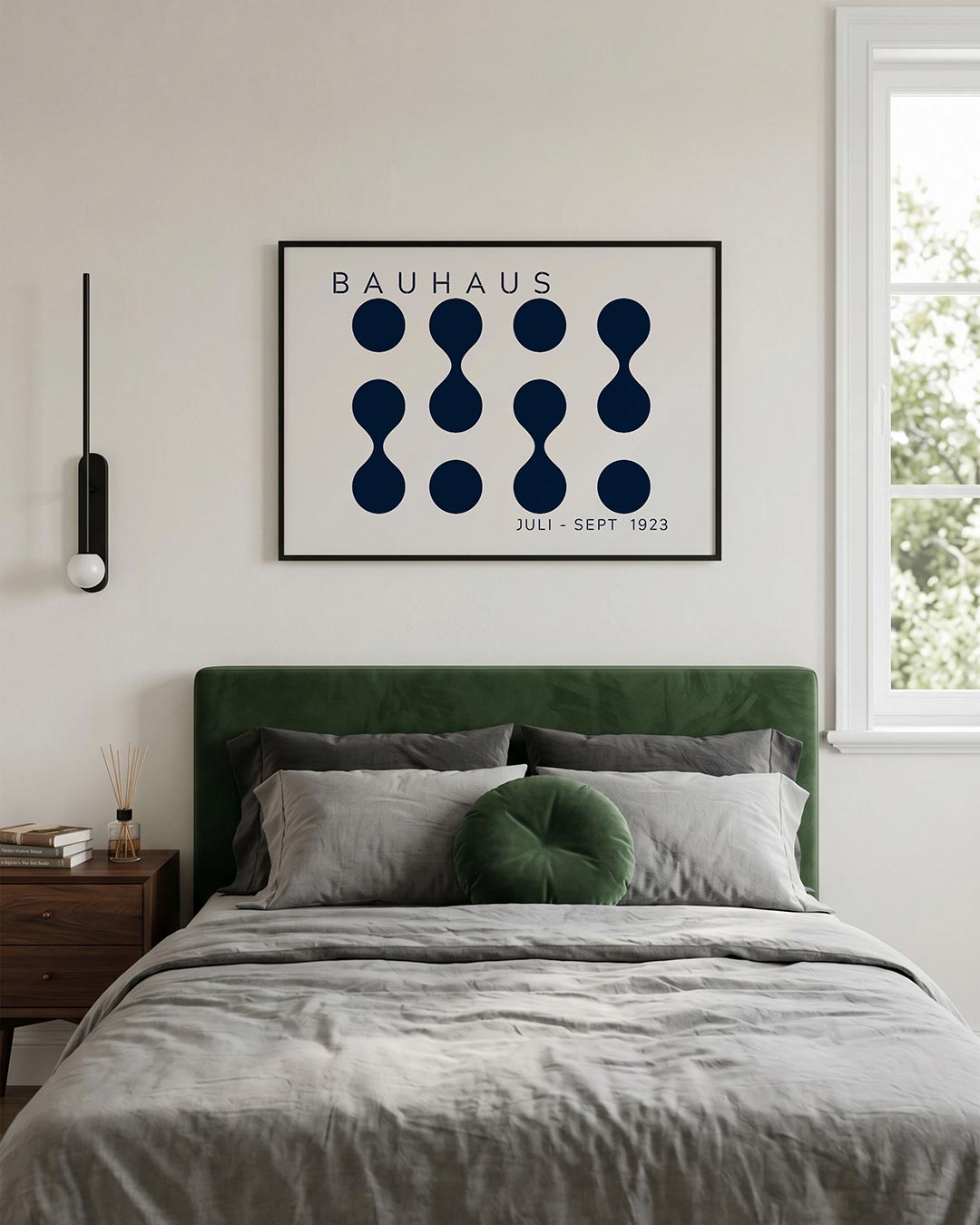 Vorm en balans – liggende Bauhaus poster voor aan de muur