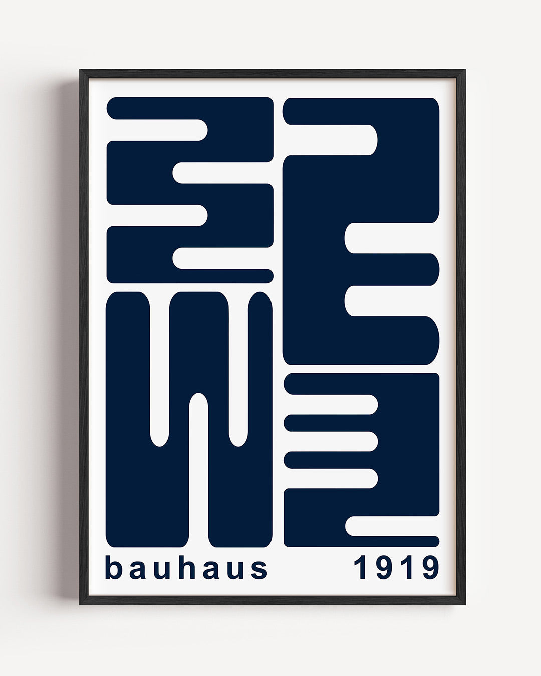 Vorm en lijnenspel – staande Bauhaus poster als wanddecoratie