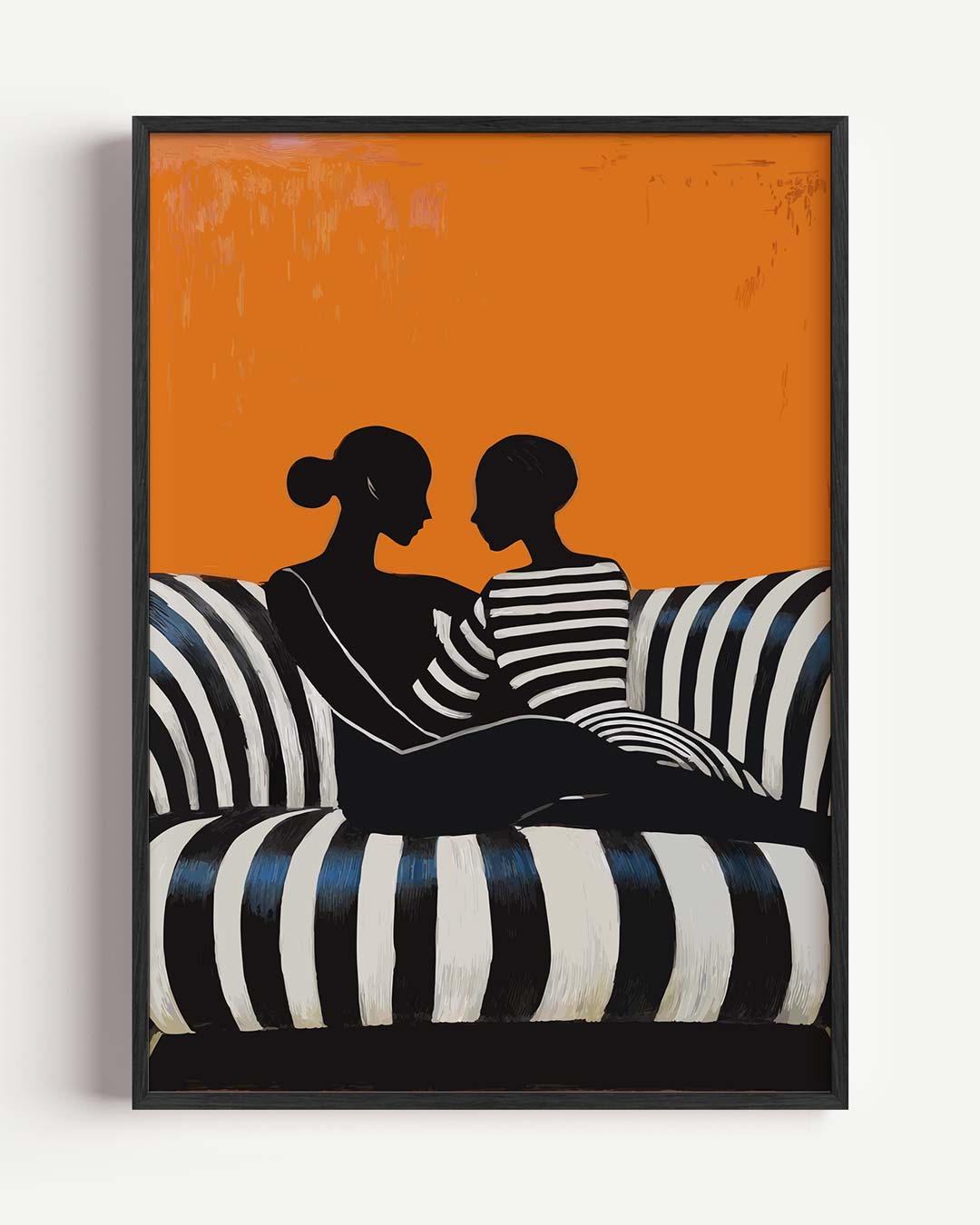 Stijlvolle Silhouetten – zomer portret poster als wanddecoratie