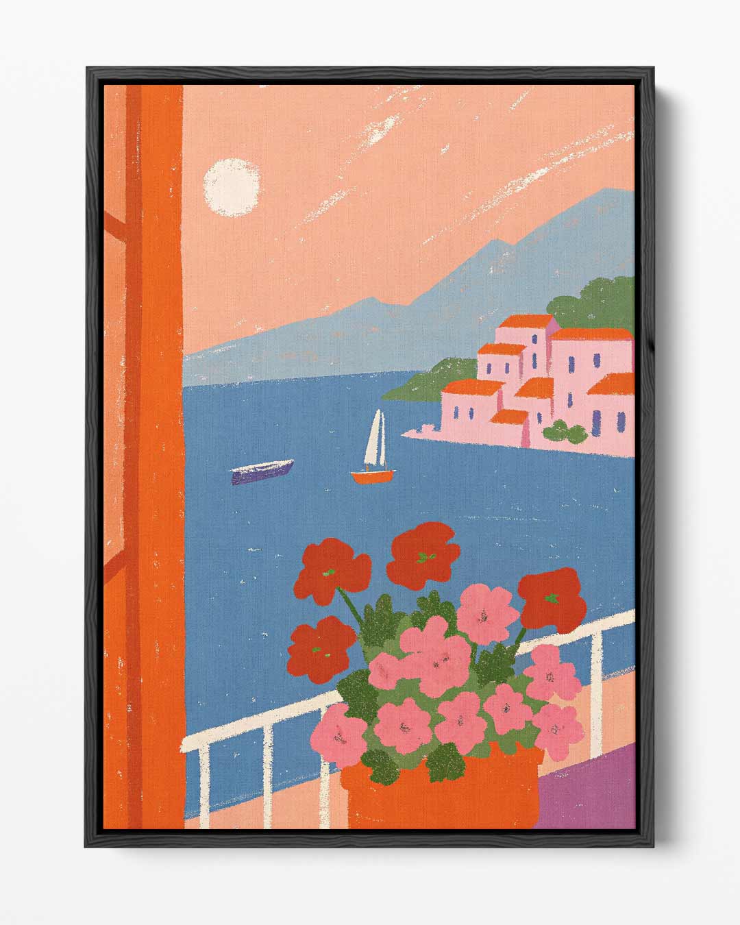 Uitzicht op Bloemrijke Haven – portret kunstwerk als wanddecoratie