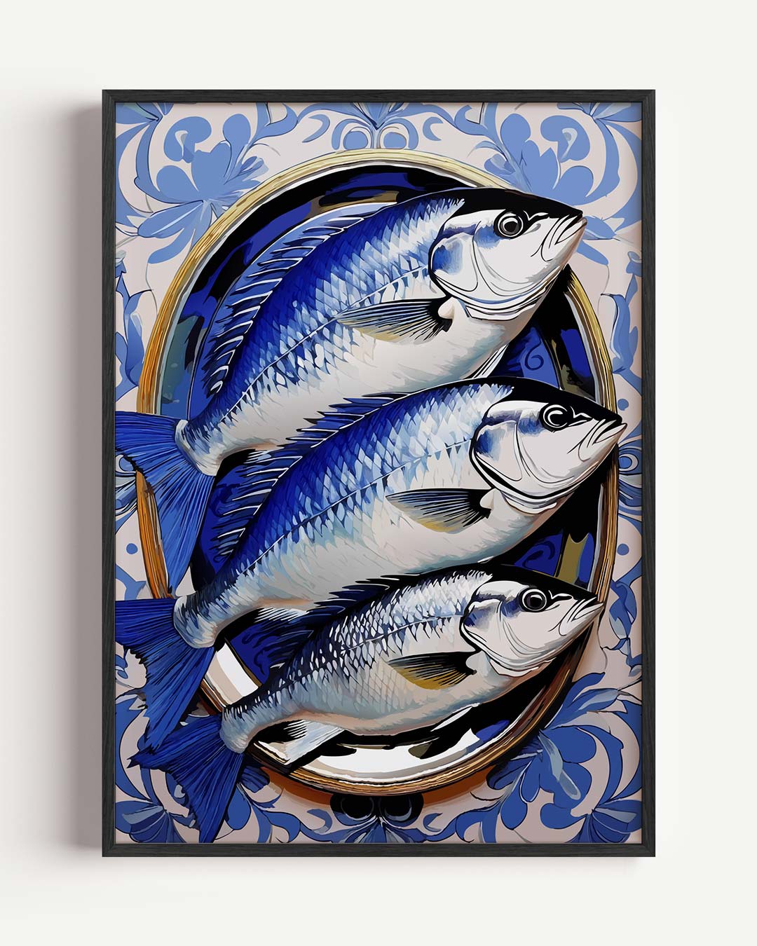 Mediterranean Vis Luxe – keuken portret poster als wanddecoratie