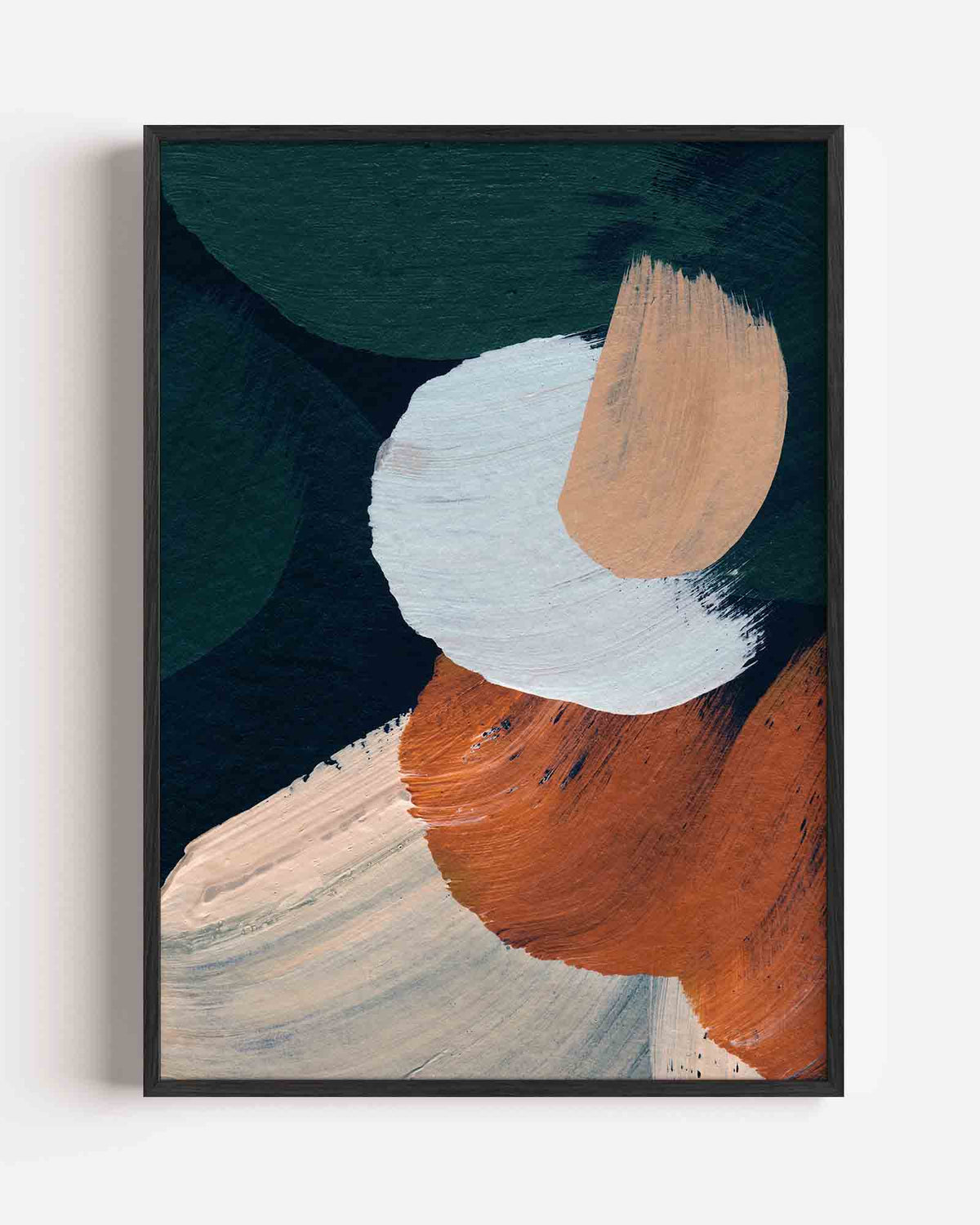 Abstracte penseelstreken – schilderkunst portret poster als wanddecoratie