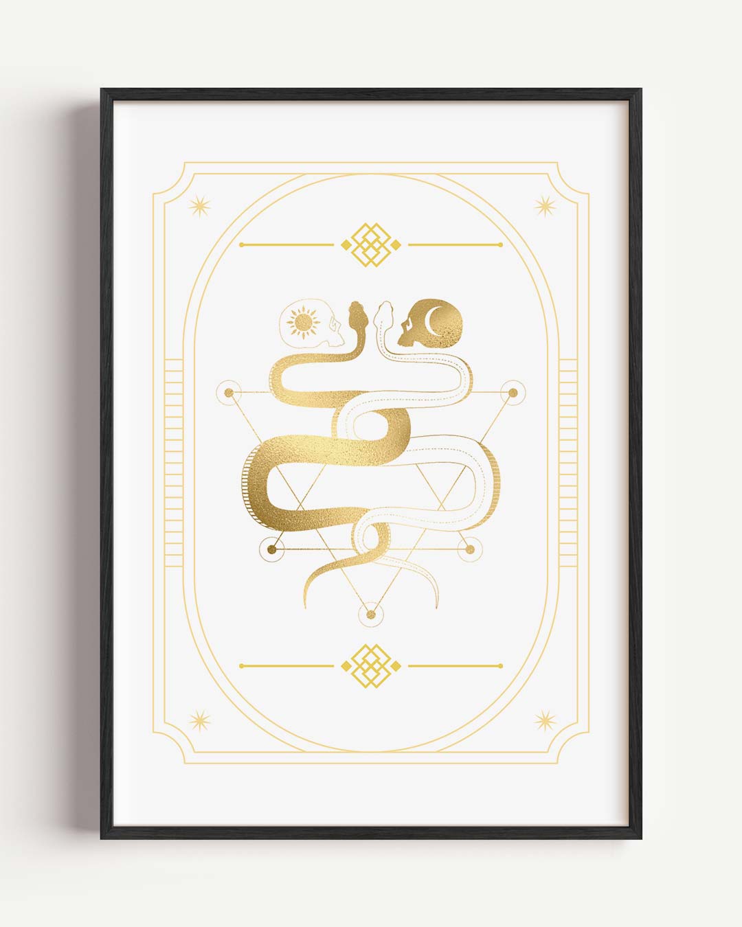 Mystieke Slangensymbool – mindful portret poster als wanddecoratie