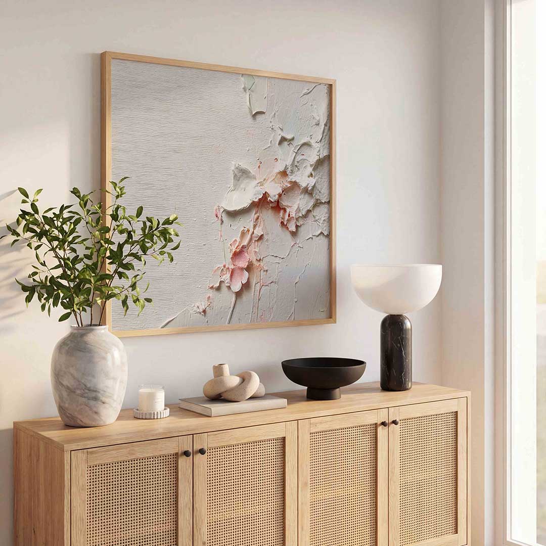 Structuur en textuur – abstracte wandkunst als vierkante poster
