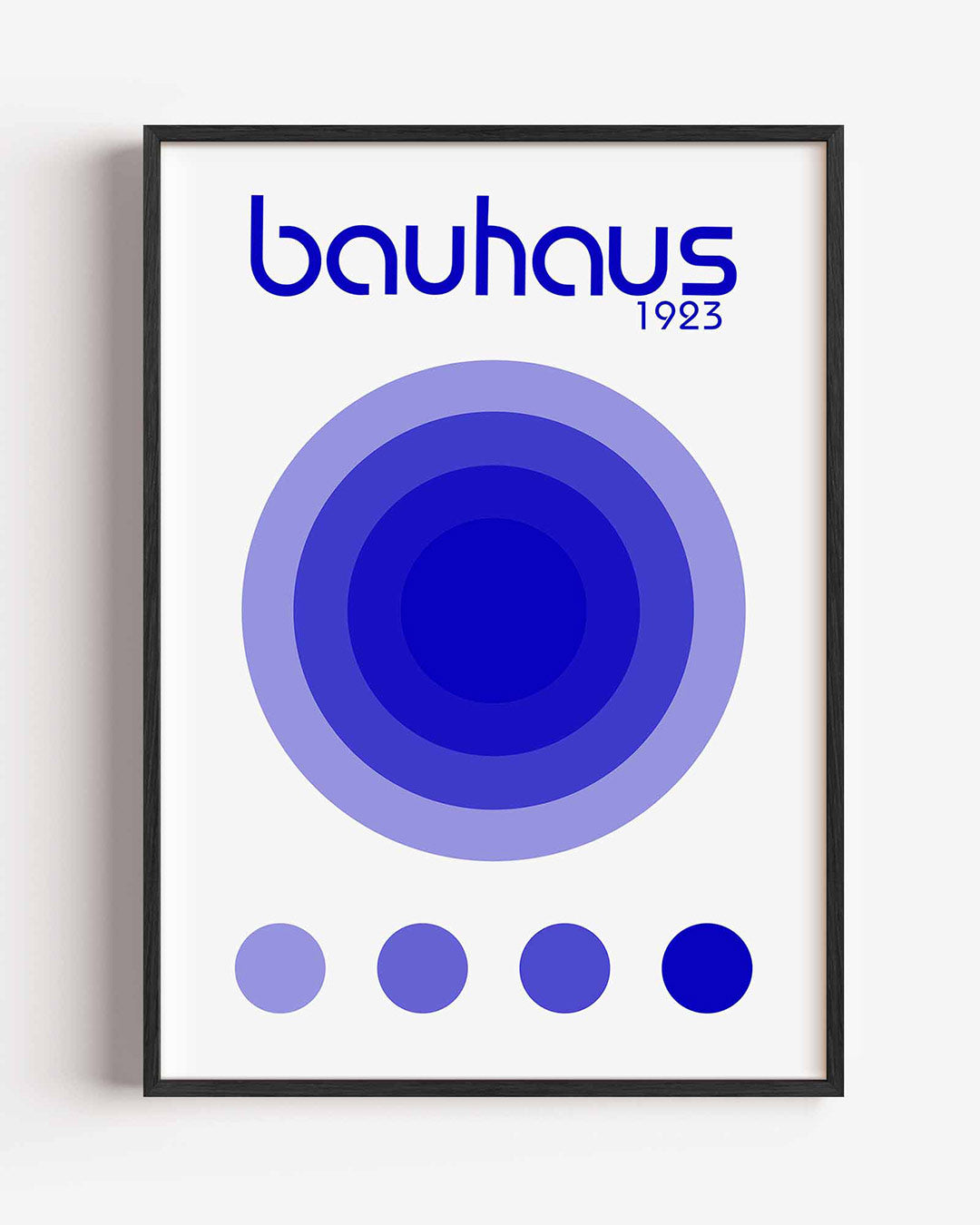 Cirkelvormen en lijnen – staande Bauhaus poster als wanddecoratie