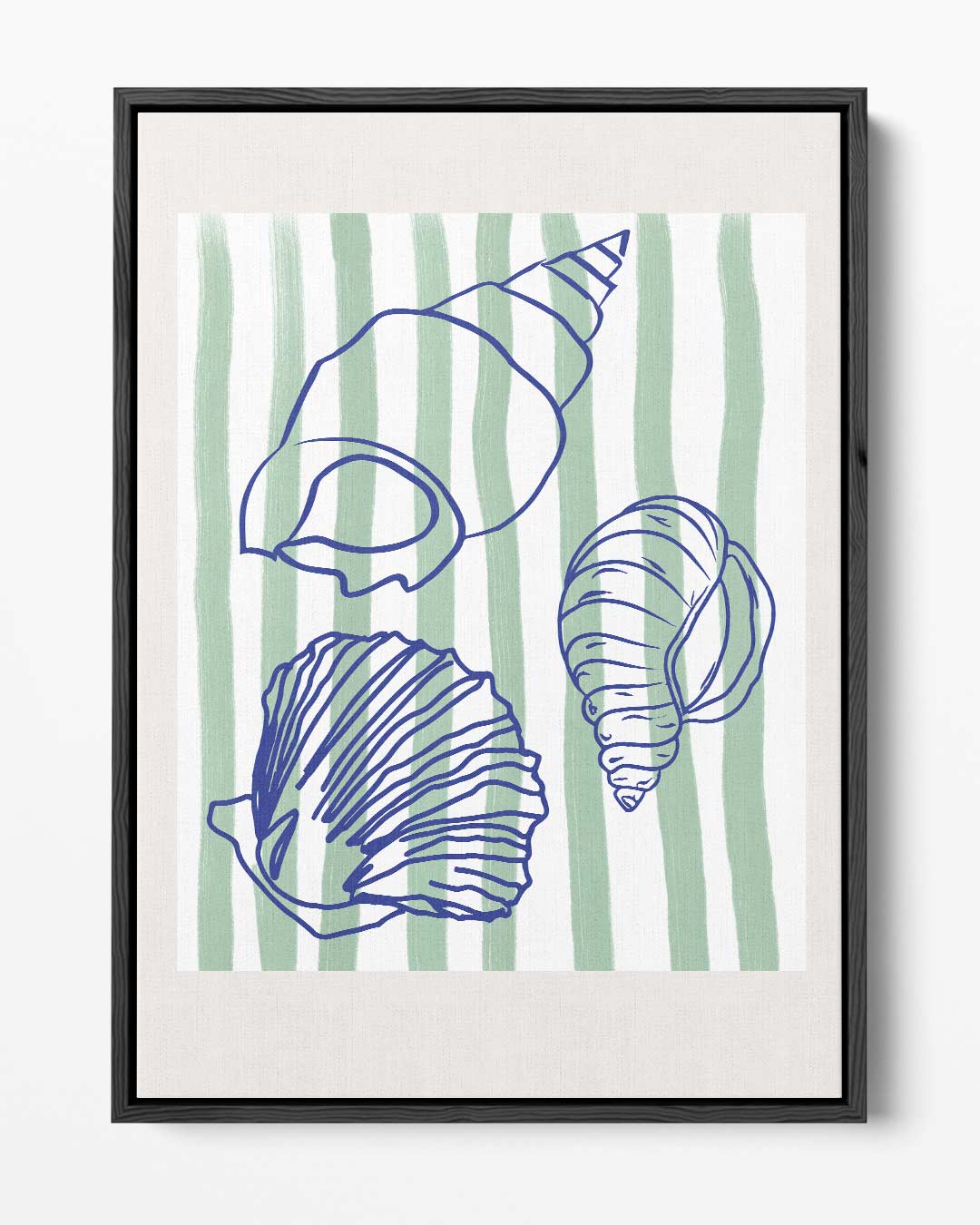 Schelpenschat – portret kunstwerk als wanddecoratie