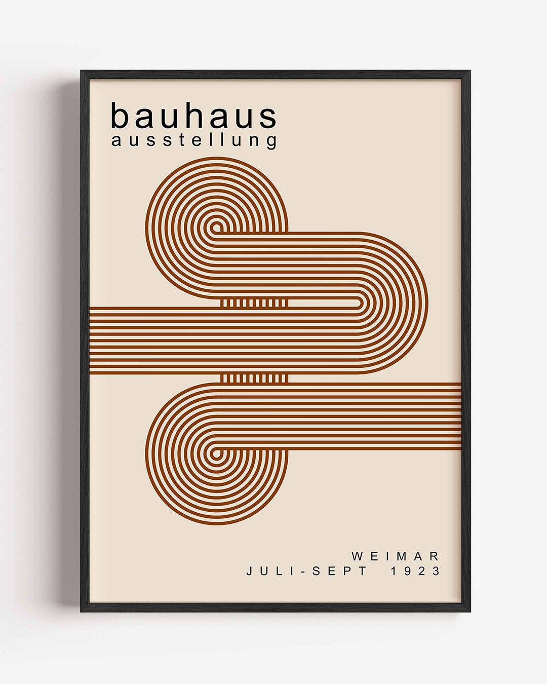 Lijnen en vlakkenspel – staande Bauhaus poster als wanddecoratie