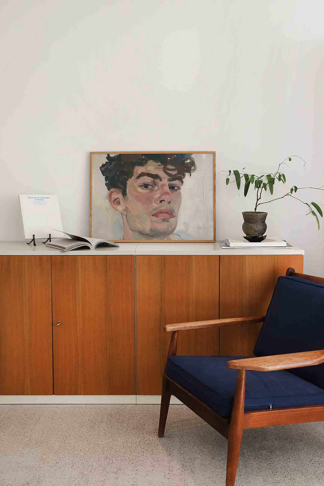 Portret van een persoon – moderne landscape wanddecoratie van WallArtistic
