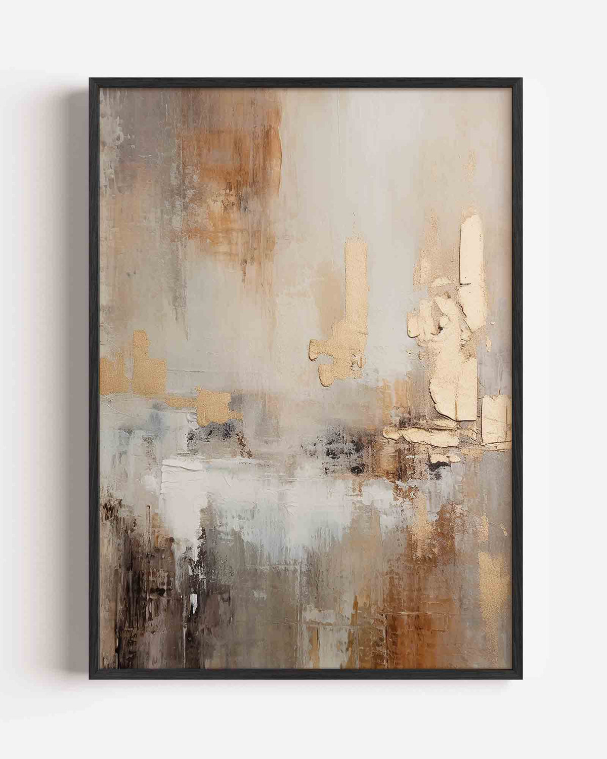 Abstracte beige en bruine textuur – abstracte textuur portret poster als wanddecoratie
