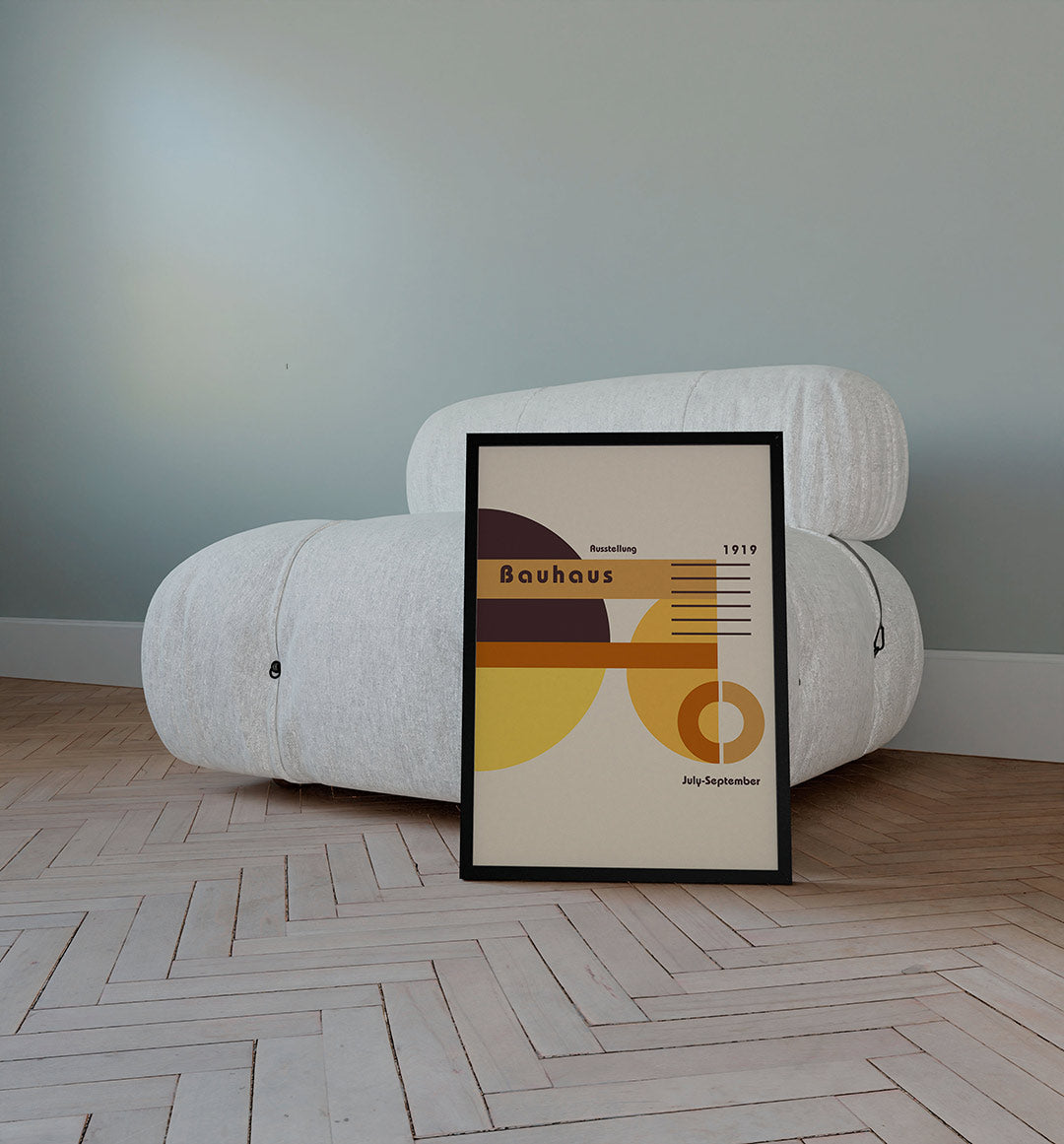 Vorm en balans – staande Bauhaus poster voor aan de muur