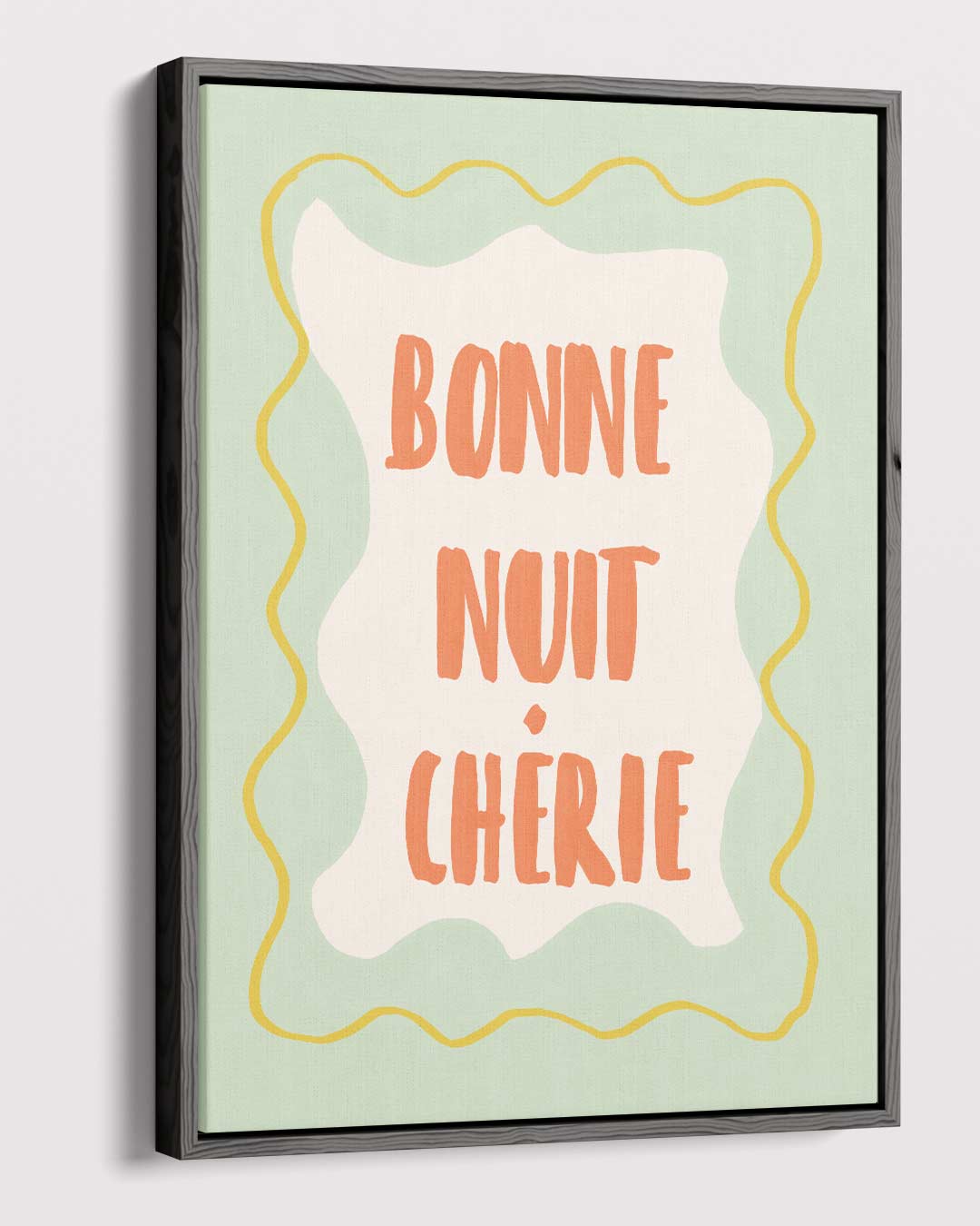 Bonne Nuit Chérie – canvas wanddecoratie in portret formaat