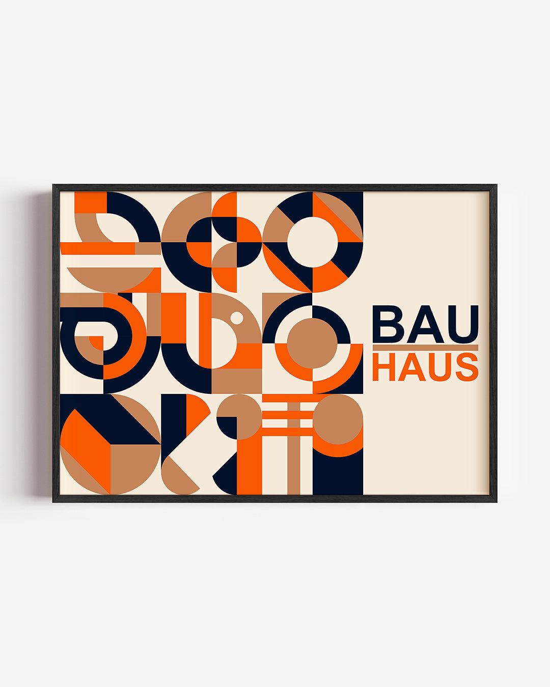 Vormen en vlakkenspel – liggende Bauhaus poster als wanddecoratie
