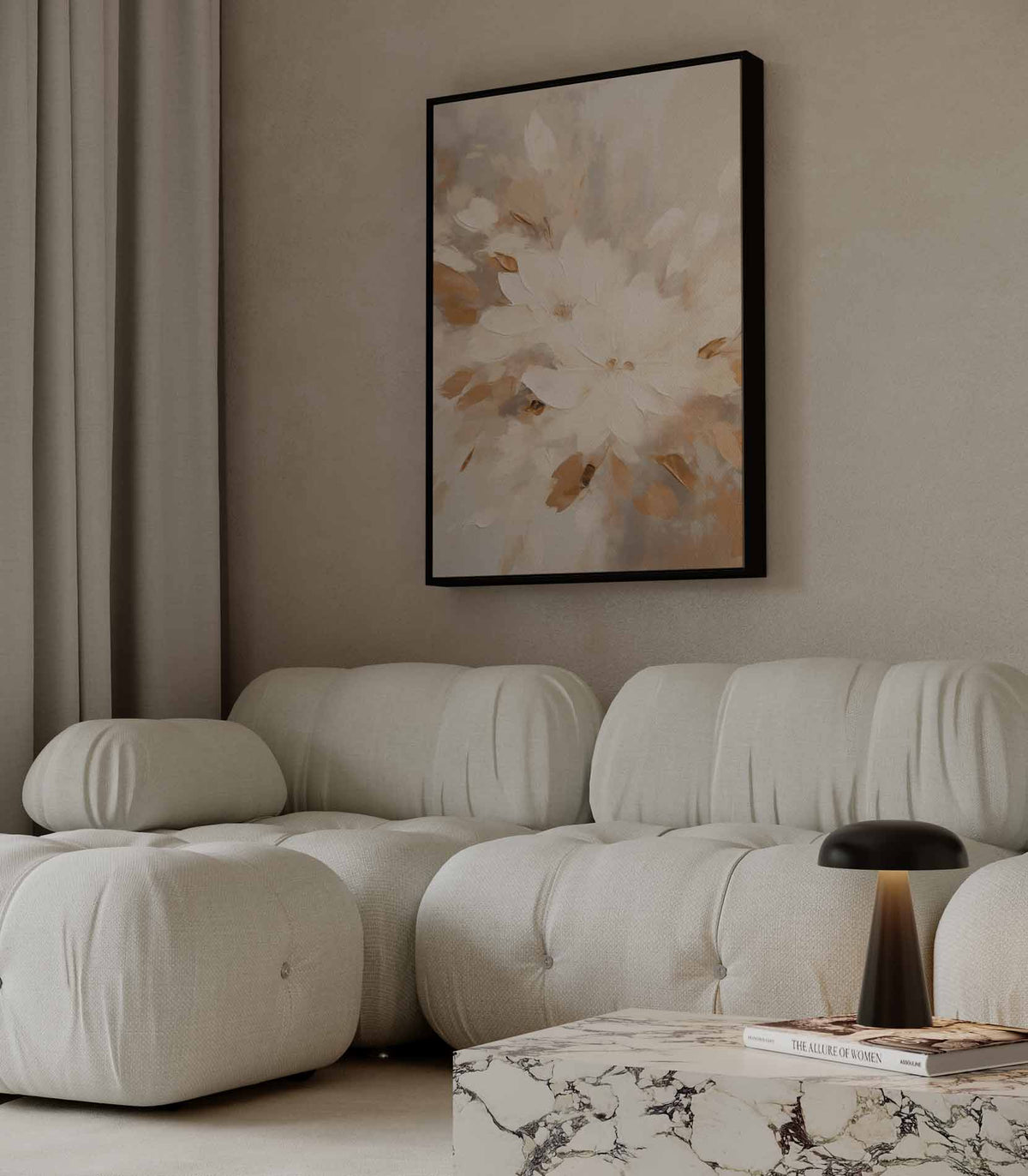 Elegantie in Bloei – dibond wanddecoratie in staand formaat