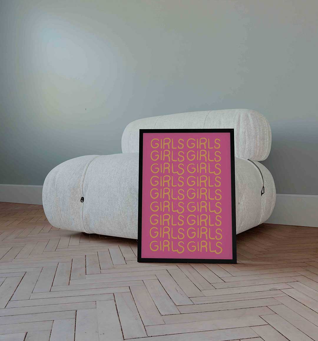 Herhaling van girls – Pop Art wandkunst als portret poster