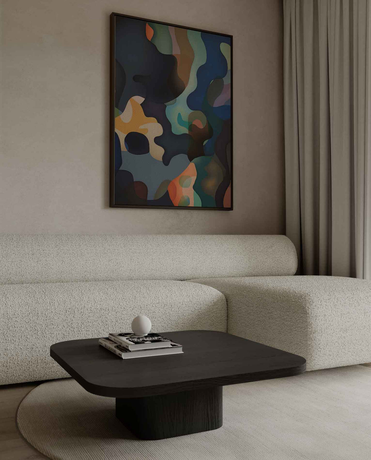 Kleurrijke Golven – canvas wanddecoratie in portret formaat