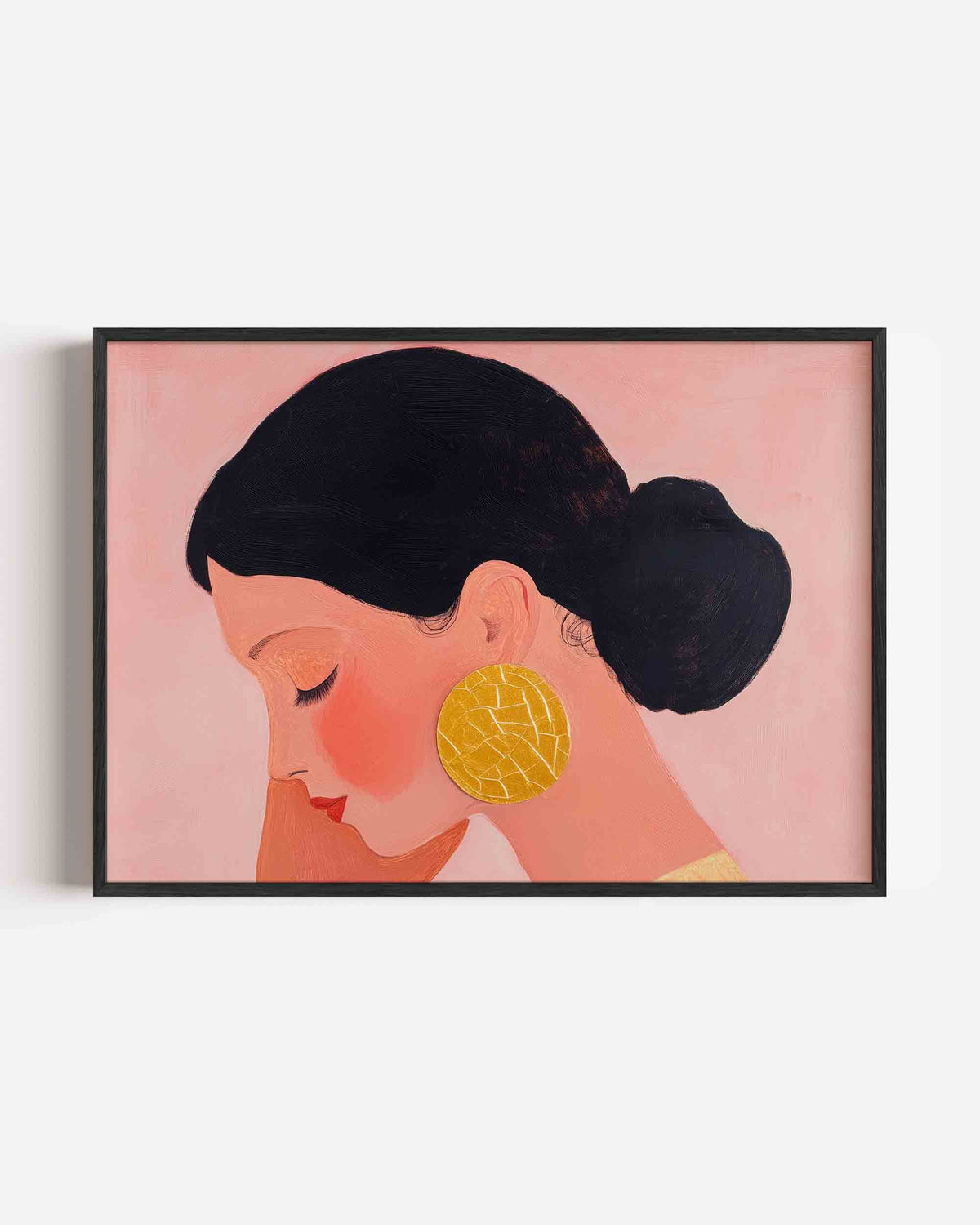 Vrouw met gouden oorbel – vrouwelijk portret als landscape poster
