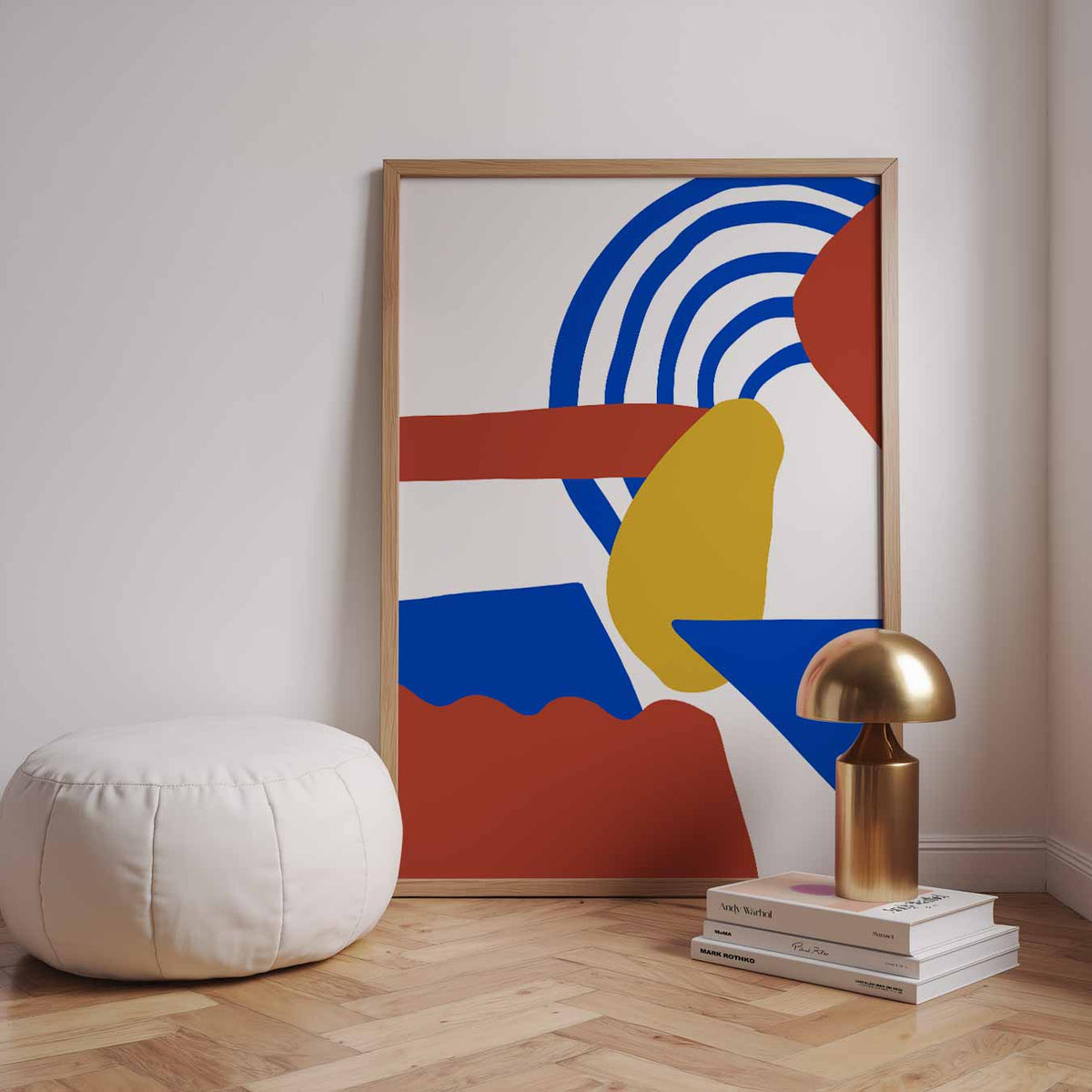 Kleurrijke Abstracte Kunstposter – staande kleurrijke abstracte wanddecoratie van WallArtistic