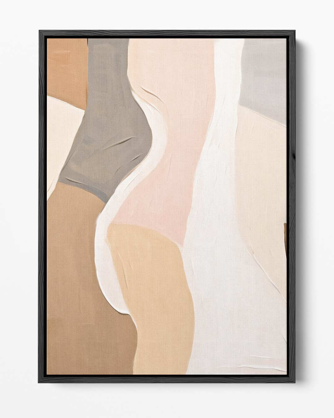 Abstracte Vormen in Zachte Tinten – portret kunstwerk als wanddecoratie