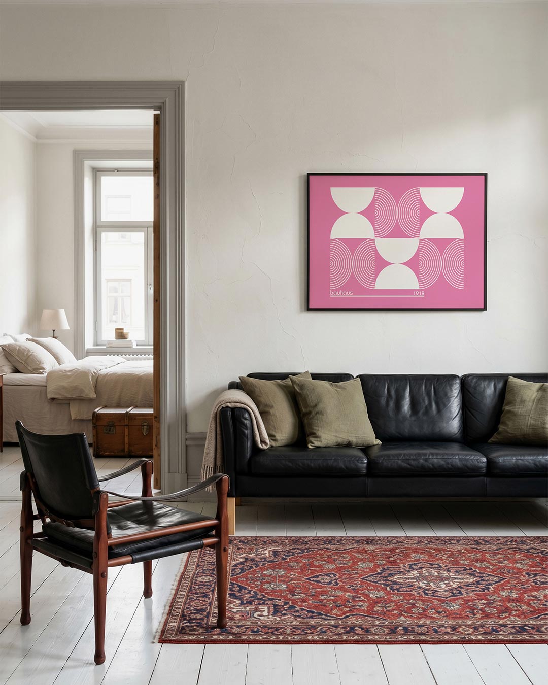 Vorm en ritme – geometrische Bauhaus poster in liggend formaat