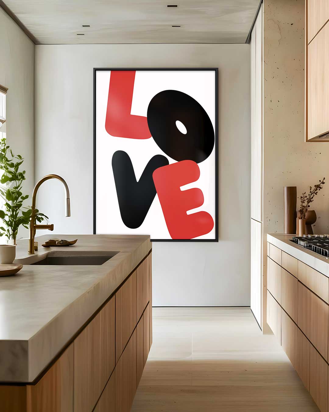 Liefdevolle Vormen – dibond wanddecoratie in staand formaat