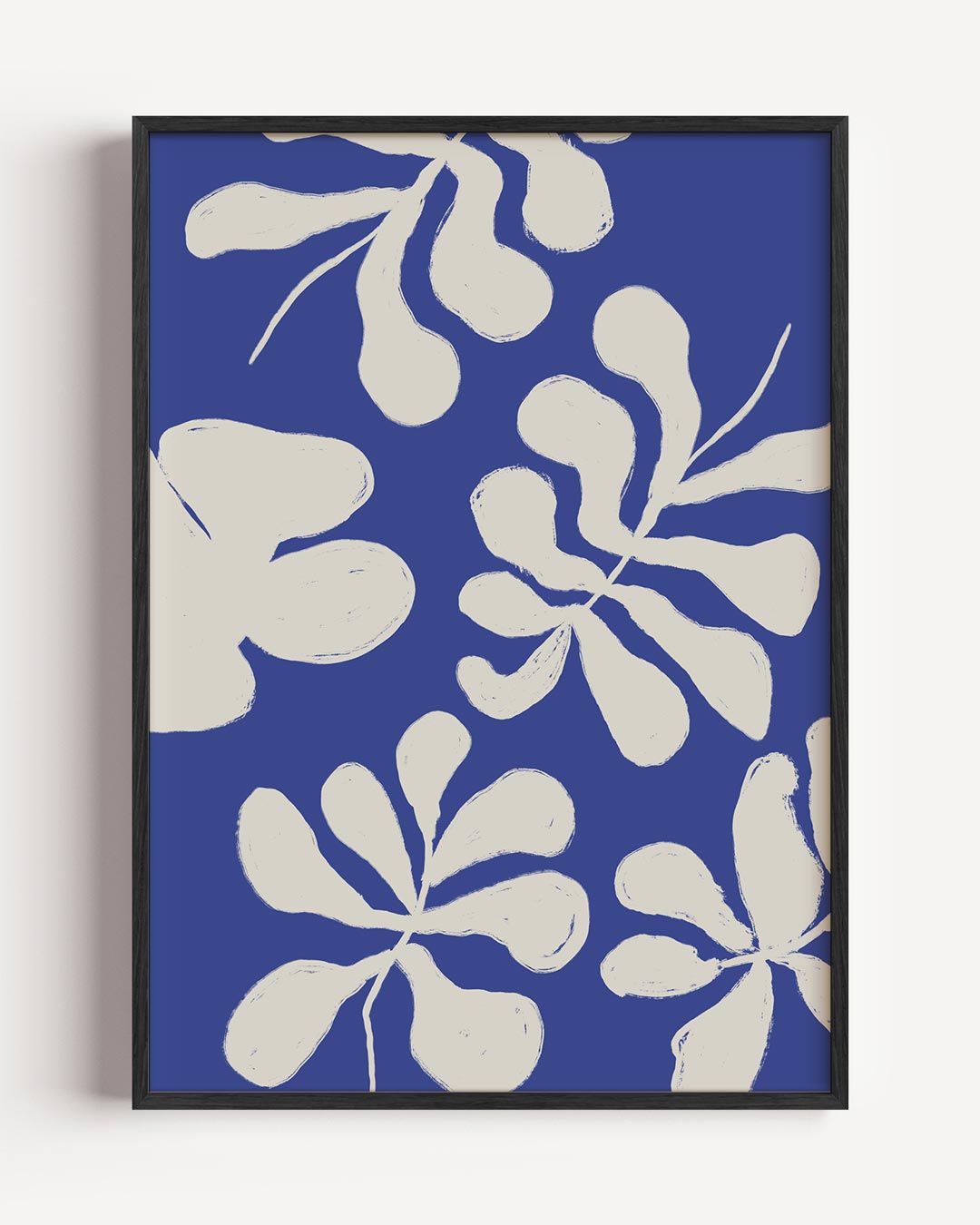 Bloemenpracht Blauw-Wit – boheme portret poster als wanddecoratie