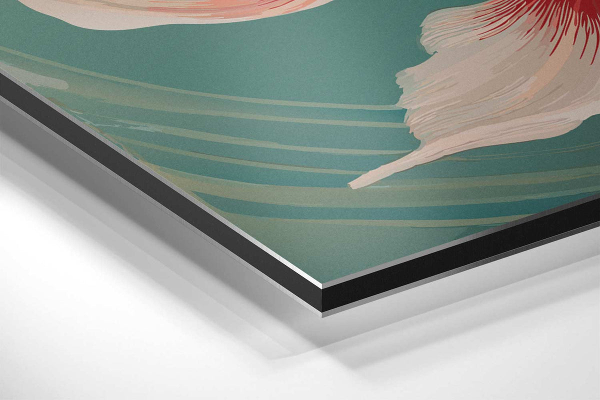 Koi Vissen in Beweging – canvas kunstwerk als wanddecoratie
